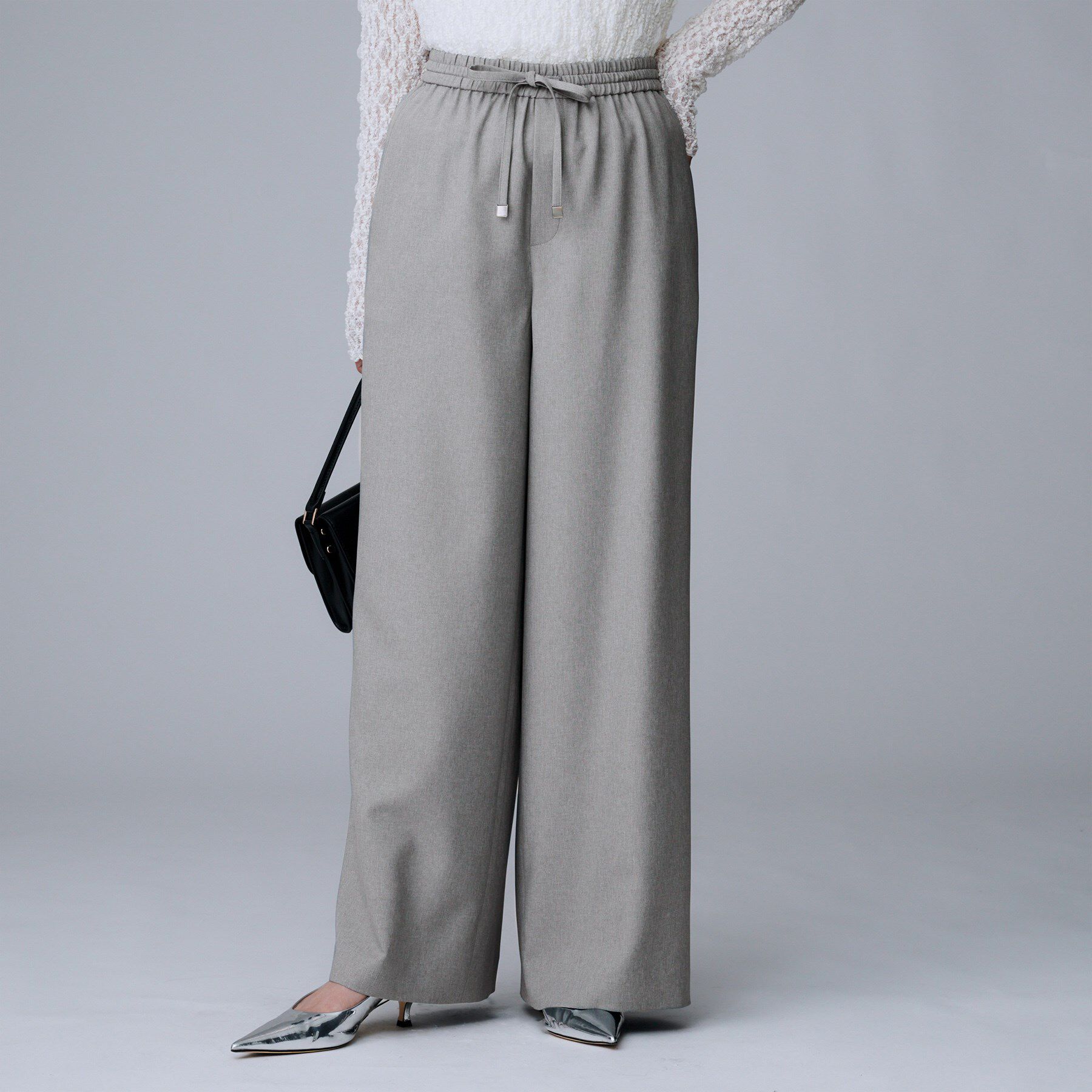 UNTITLED「【洗える/ワイド/ウエストゴム】ストレッチドロストパンツ」|その他|