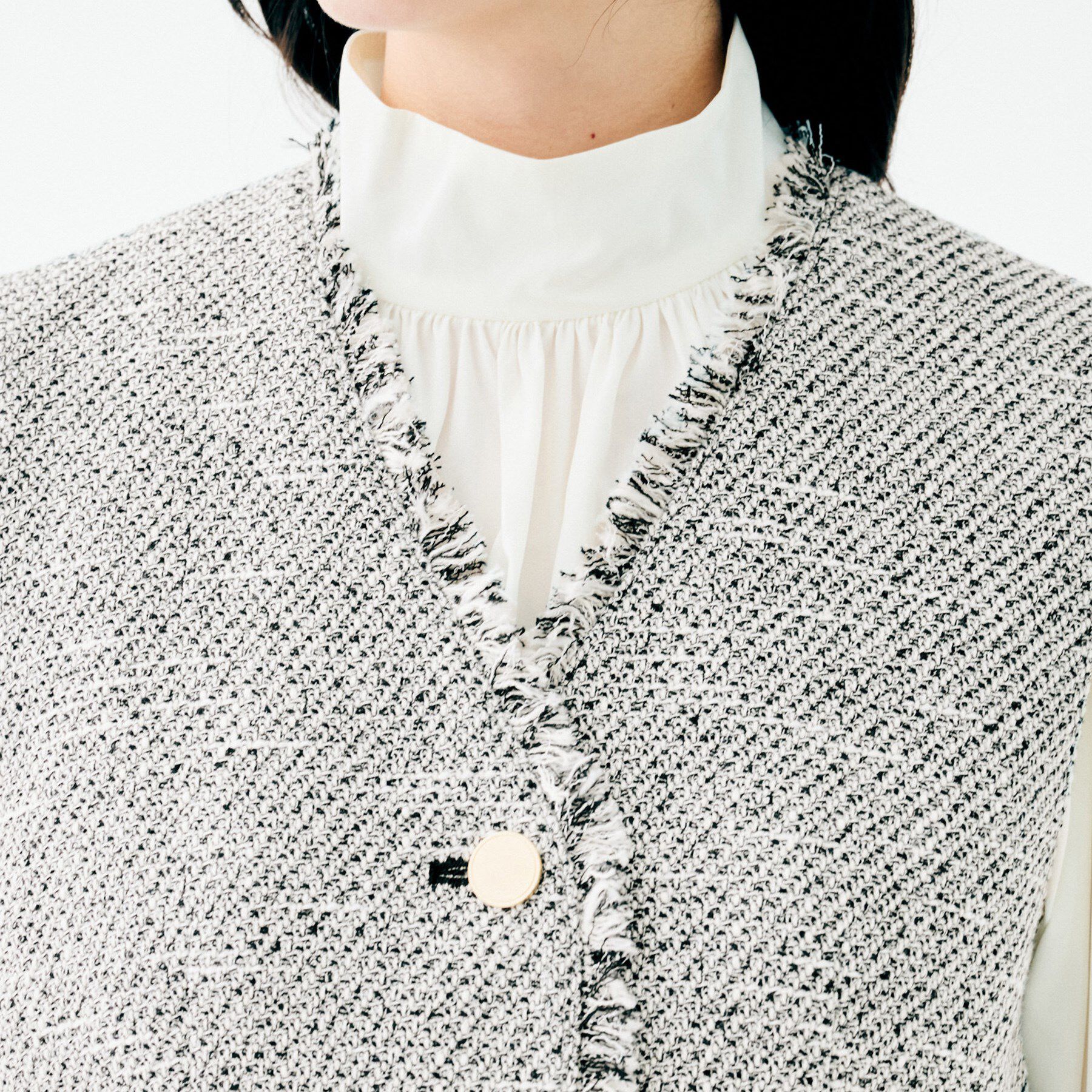 UNTITLED「【オンオフ使える】スラブツイード ジレ」|ベスト・ジレ|