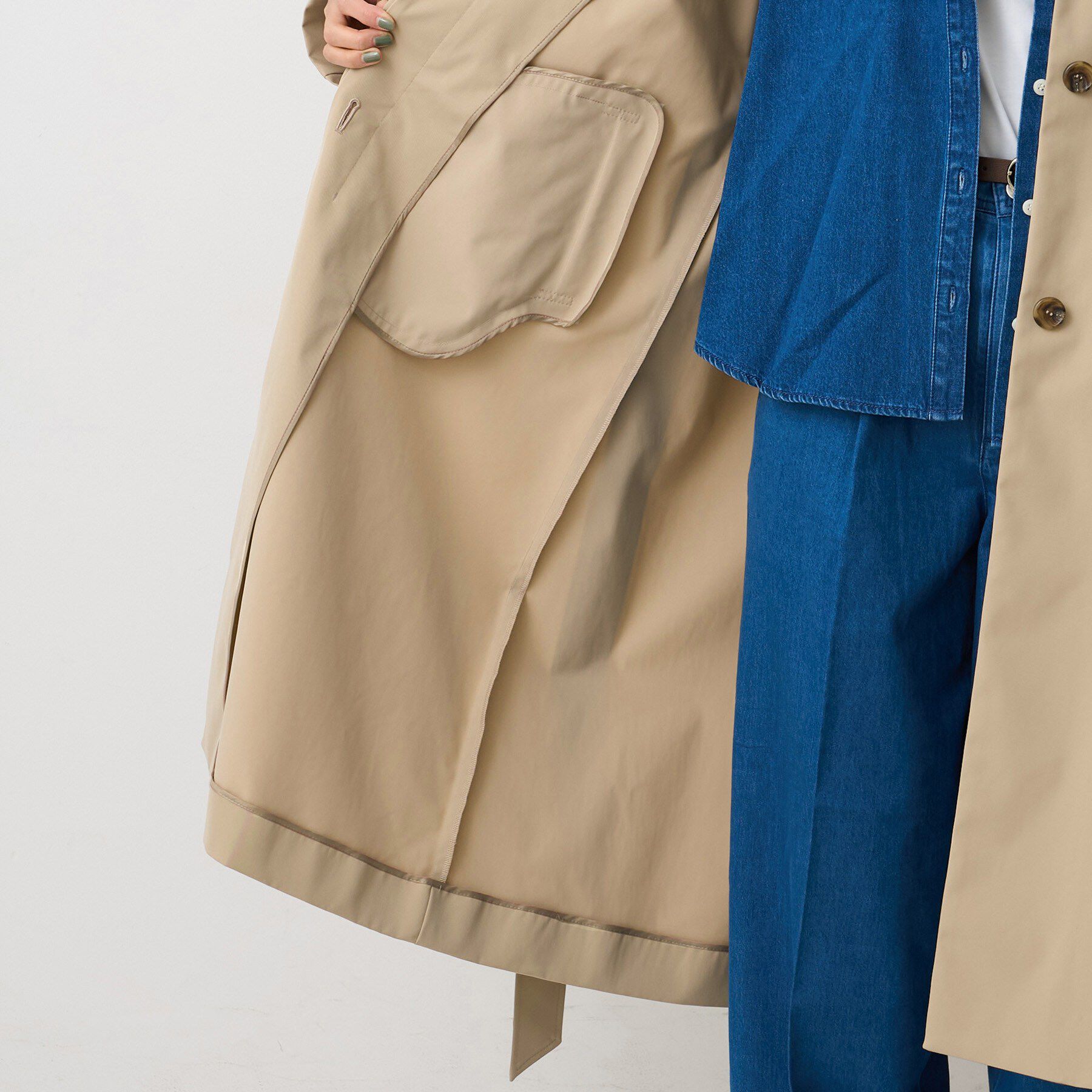 UNTITLED「【はっ水/洗える/セレモニーにも】タスランステンカラーコート」|ステンカラーコート|