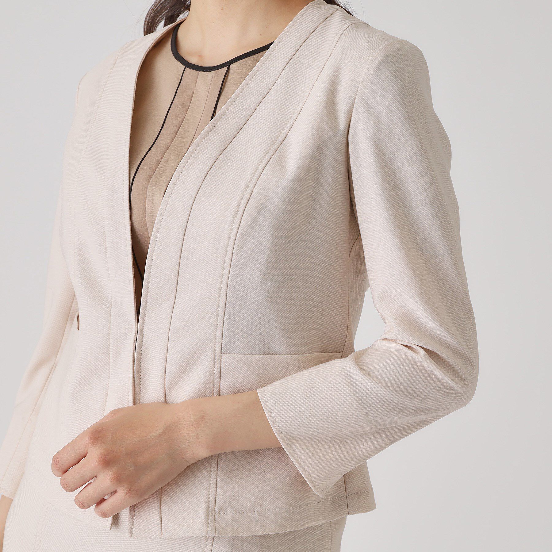 COUP DE CHANCE「【手洗い可／日本製】ノーカラージャケット」|ノーカラージャケット|