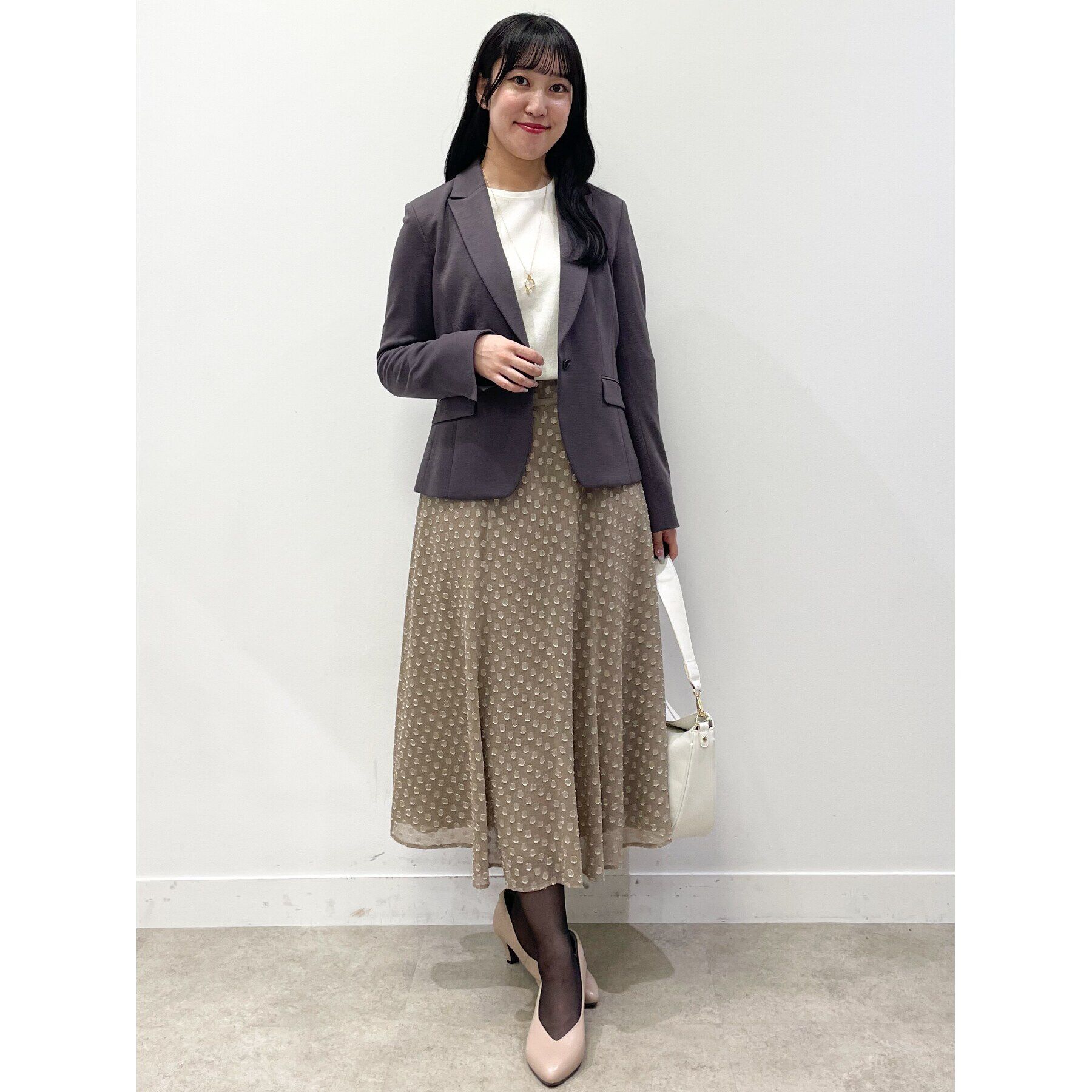 Reflect「【手洗い可】シアードットフレアスカート」|スカート|