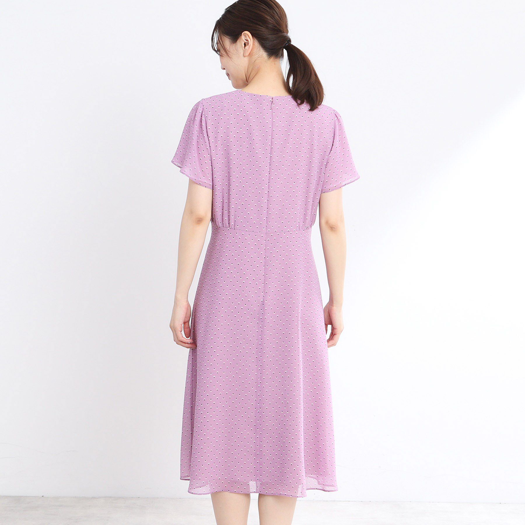 Reflect「【夏SALE／WEB先行カラーあり／マシンウォッシュ可】コツキ幾何柄ワンピース」|ワンピース|