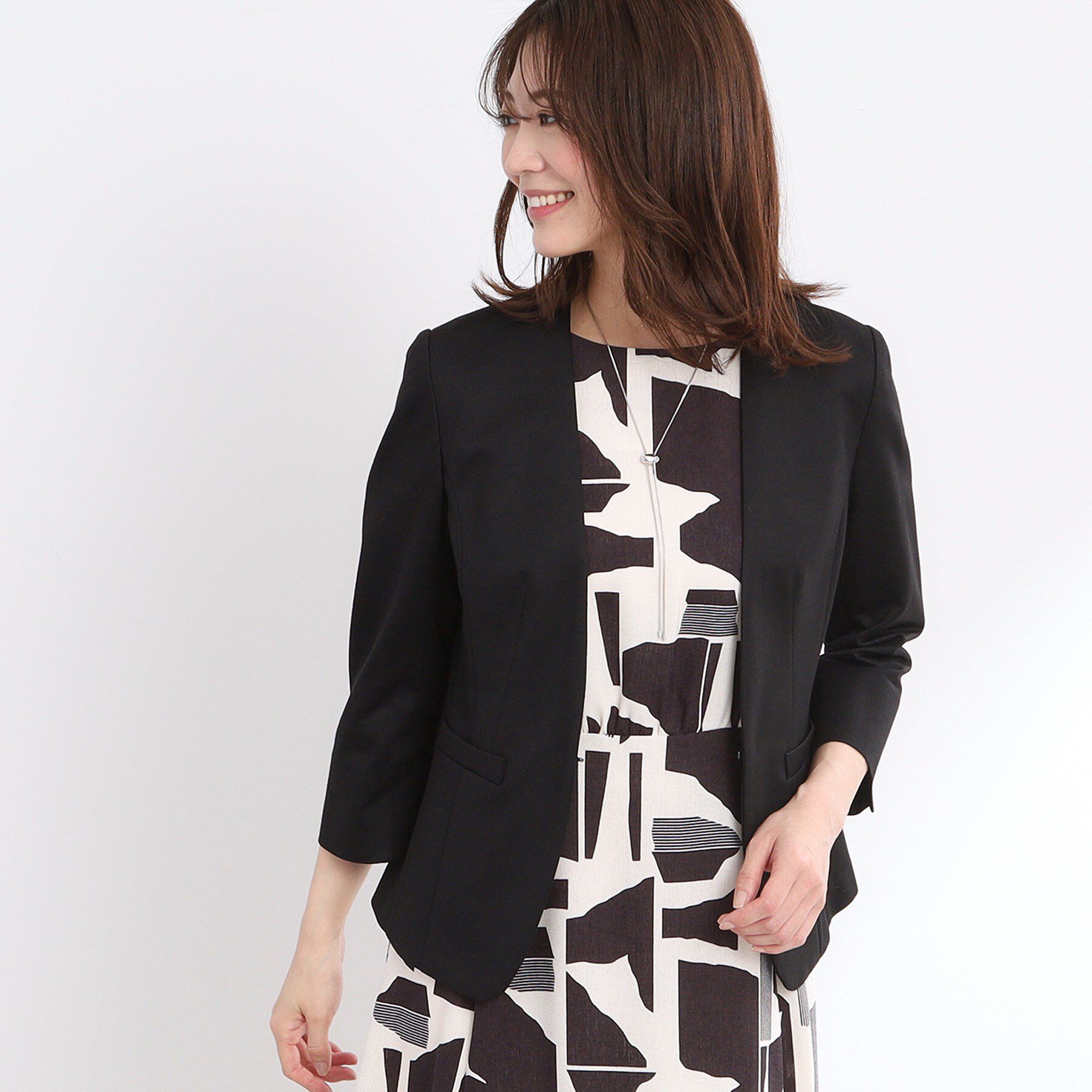 Reflect「【匠シリーズ／洗える】匠ジャケット／ノーカラー」|ノーカラージャケット|