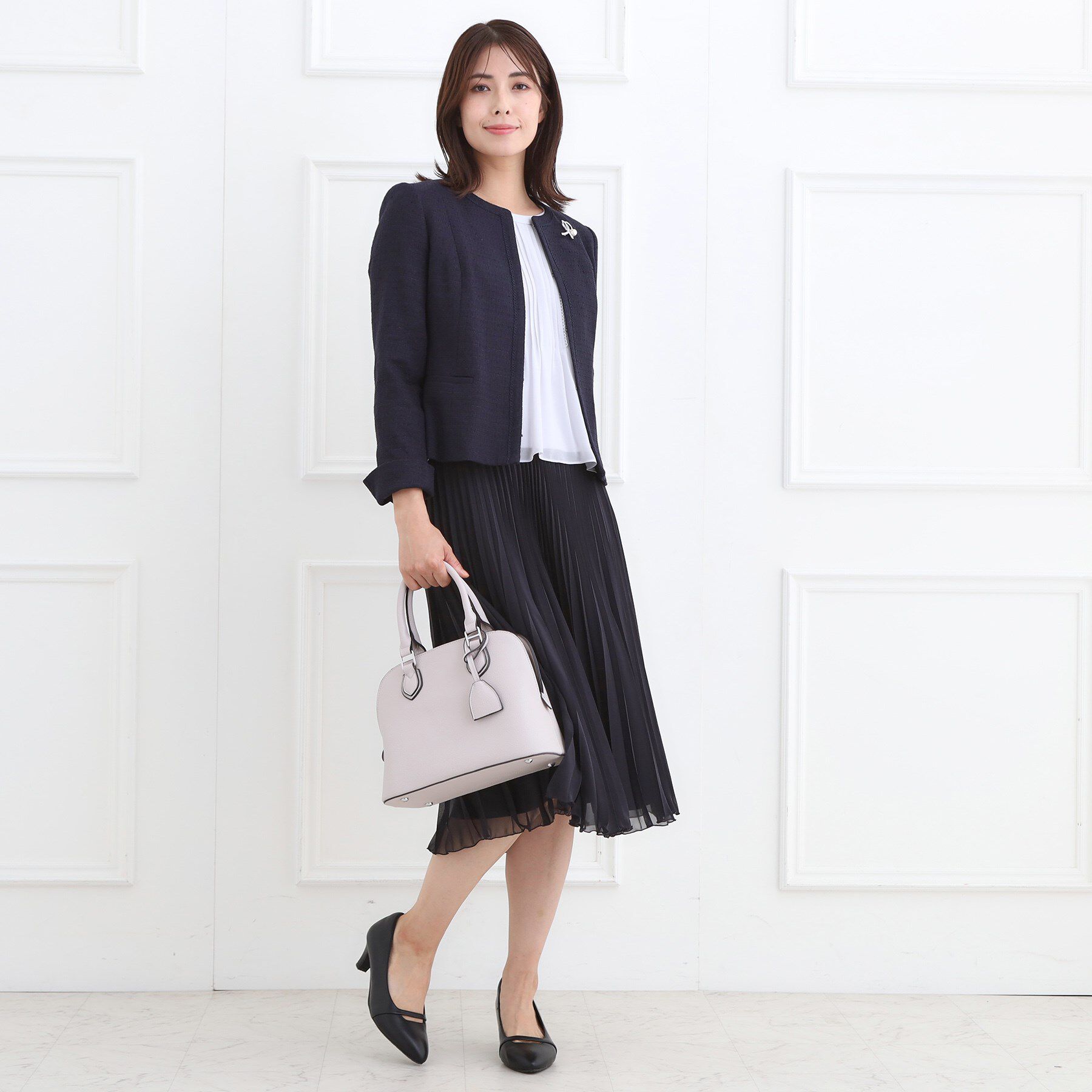 Reflect「【フォーマル／入卒／お仕事に◎】ピンタック&times;スカラレースブラウス」|シャツ・ブラウス|