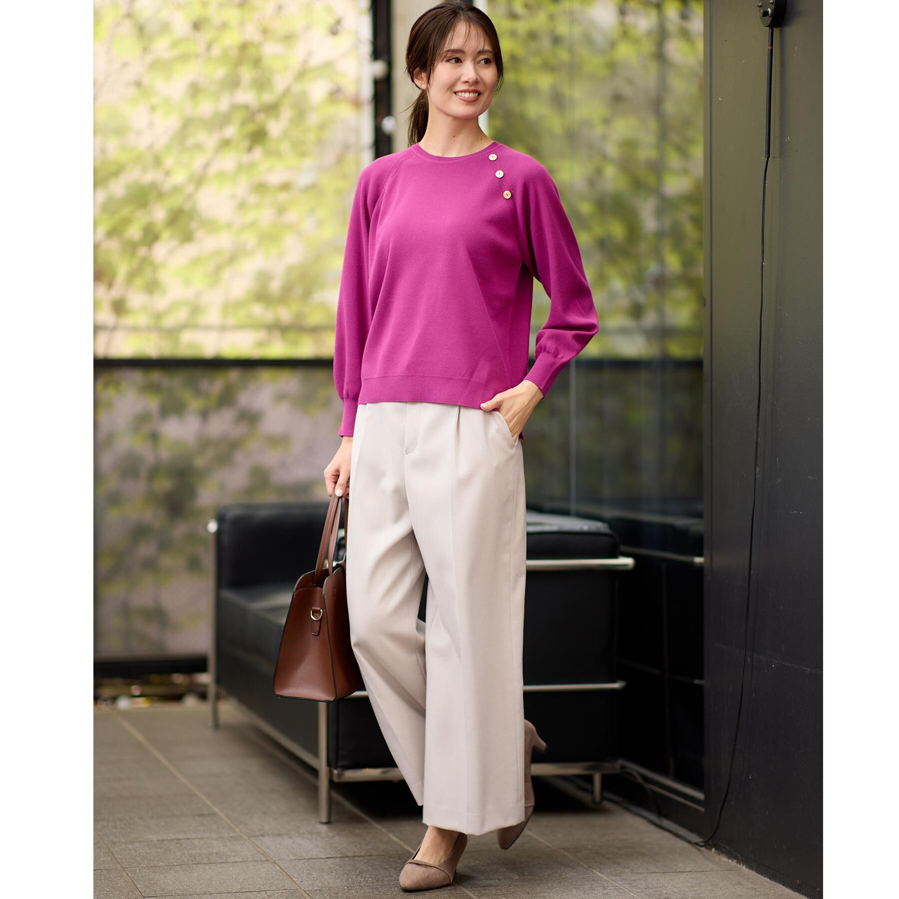 Reflect「【ゆったり着られる◎】ラグランスリーブニット」|ニット・セーター|