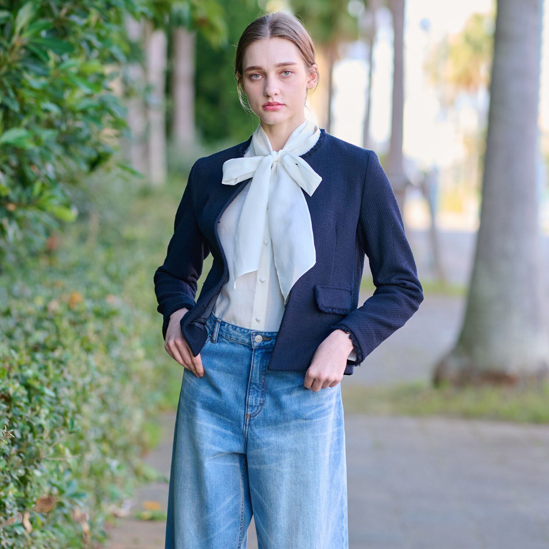 DRESSTERIOR「【セレモニー】オケージョンツイードジャケット」|ノーカラージャケット|