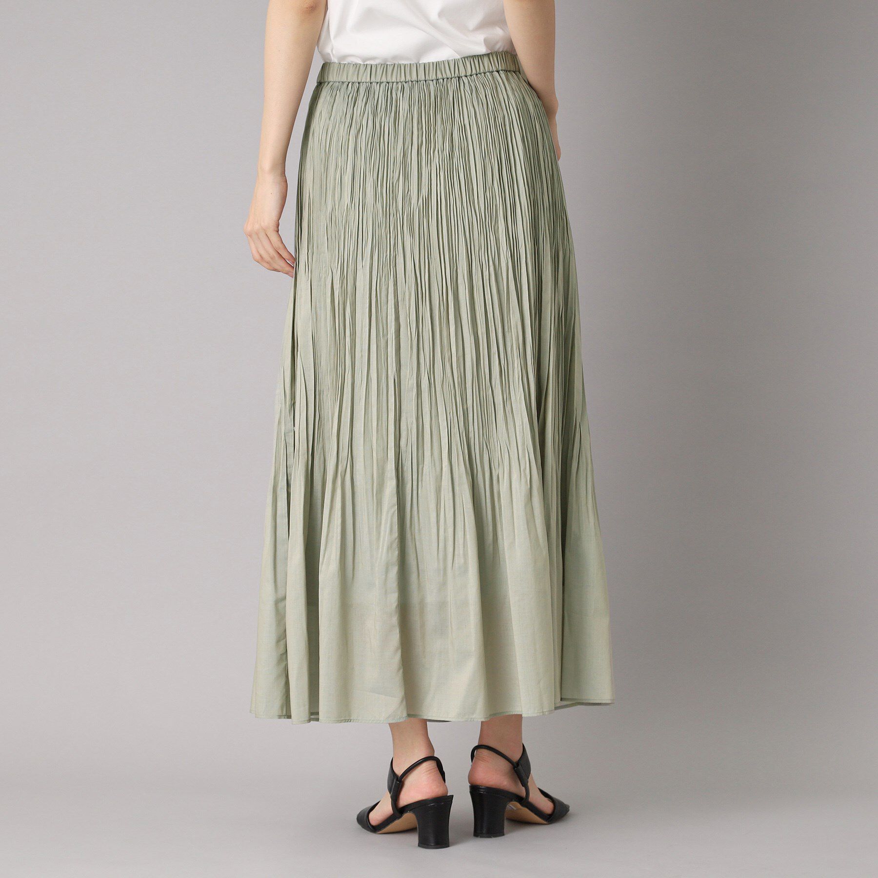 DRESSTERIOR「【ウエストゴム/ミディ丈】シアープリーツスカート」|スカート|