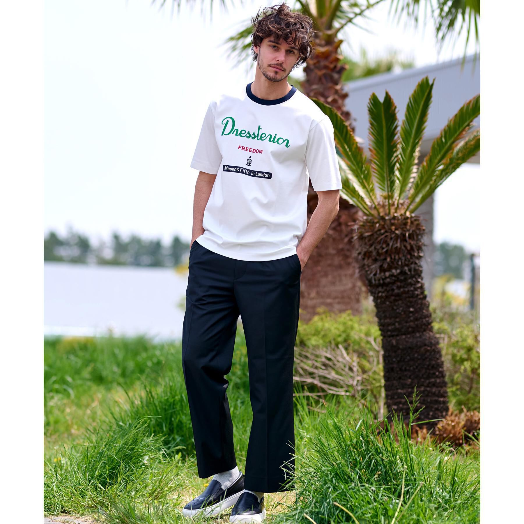 DRESSTERIOR「【接触冷感/抗菌防臭/消臭】ICE CLEAR COTTON ロゴT」|Tシャツ・カットソー|