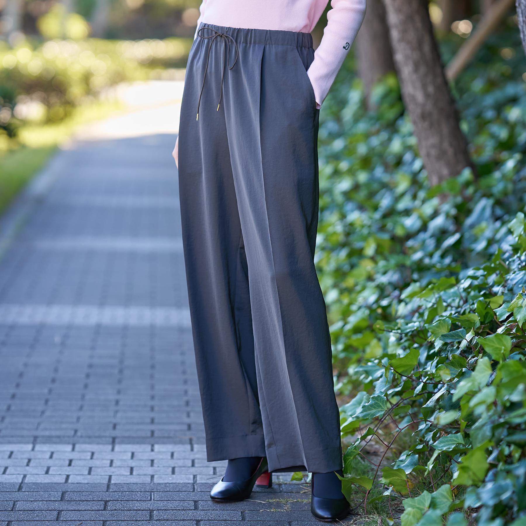 DRESSTERIOR「【洗える/ウエストゴム】サテンイージーパンツ」|その他|