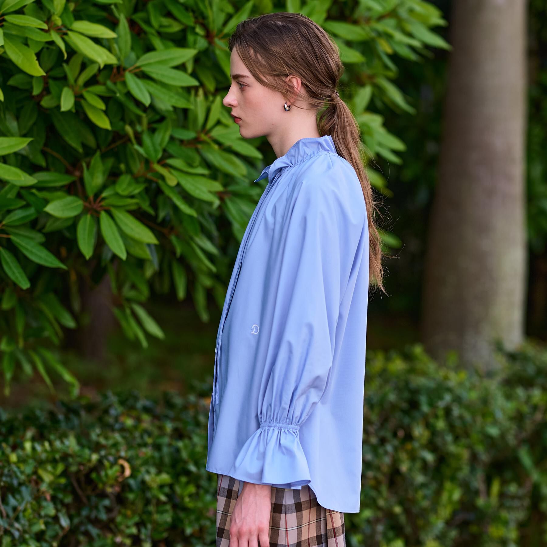 DRESSTERIOR「【洗える/フリルカラー】キャンディスリーブフリルカラーブラウス」|シャツ・ブラウス|