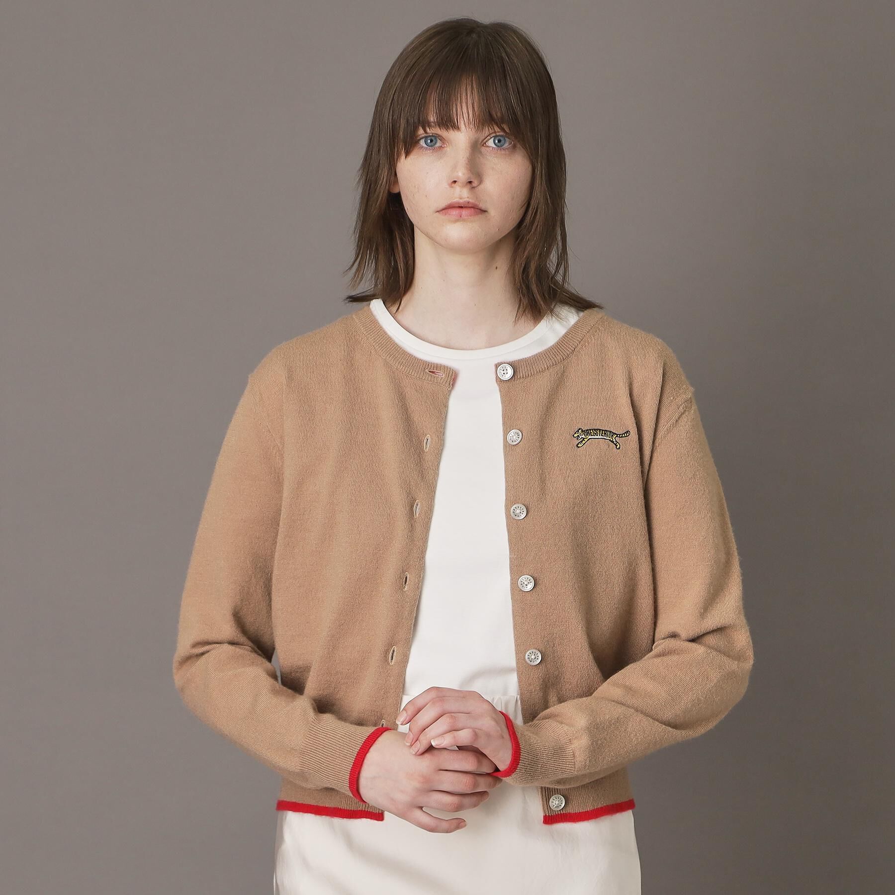 DRESSTERIOR「【CLASSY．12月号掲載】タイガーエンブロイダリークルーネックカーディガン」|カーディガン|