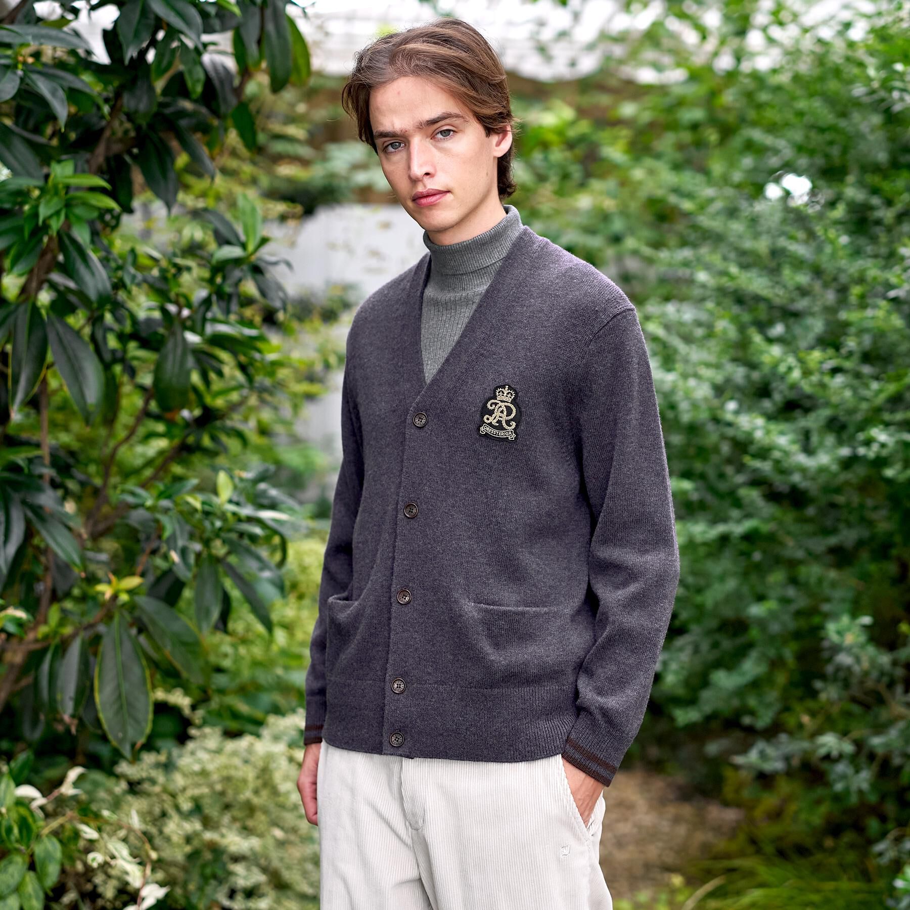 DRESSTERIOR「ウォッシャブル エンブレムカーディガン」|カーディガン|