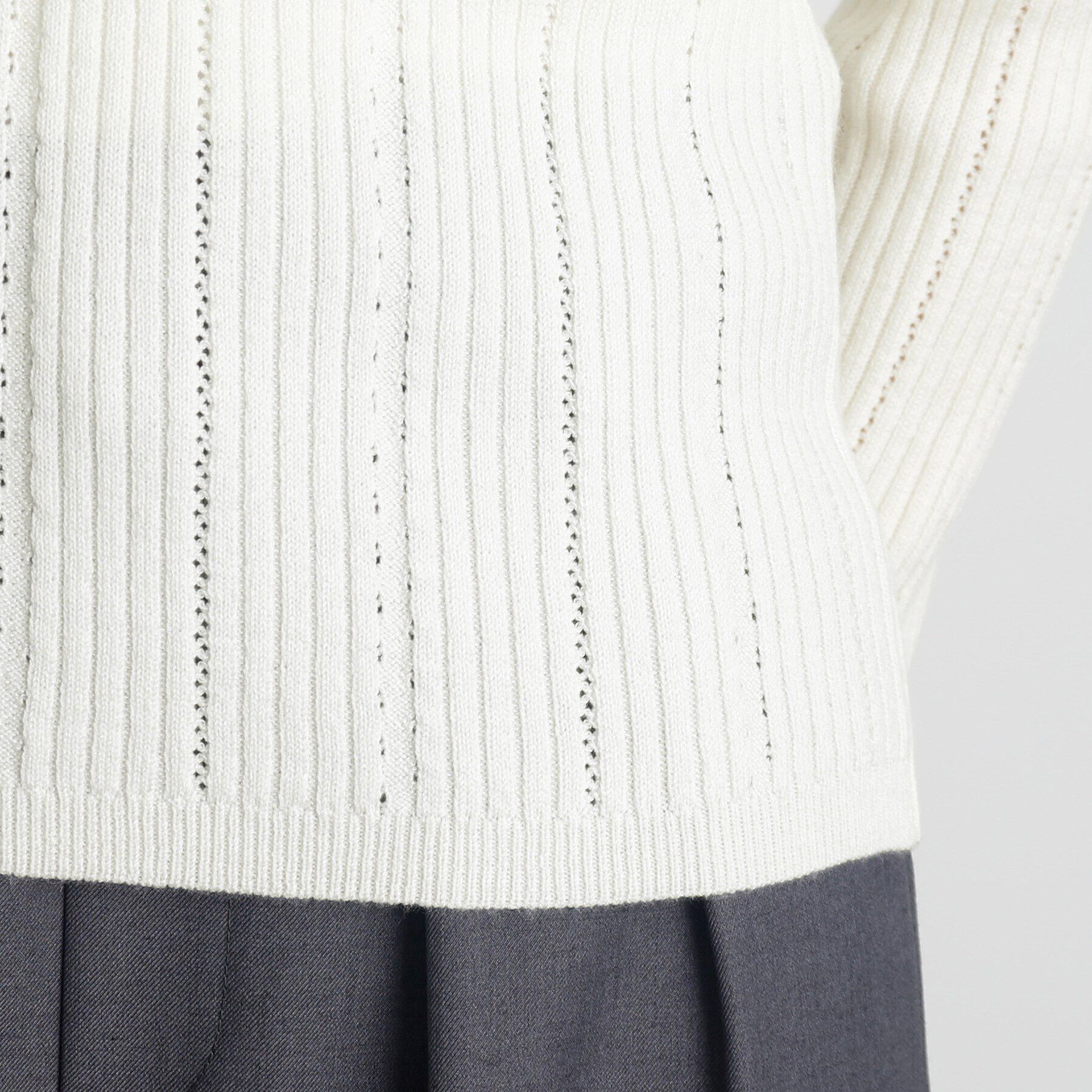 grove「レース編みリブニット」|ニット・セーター|