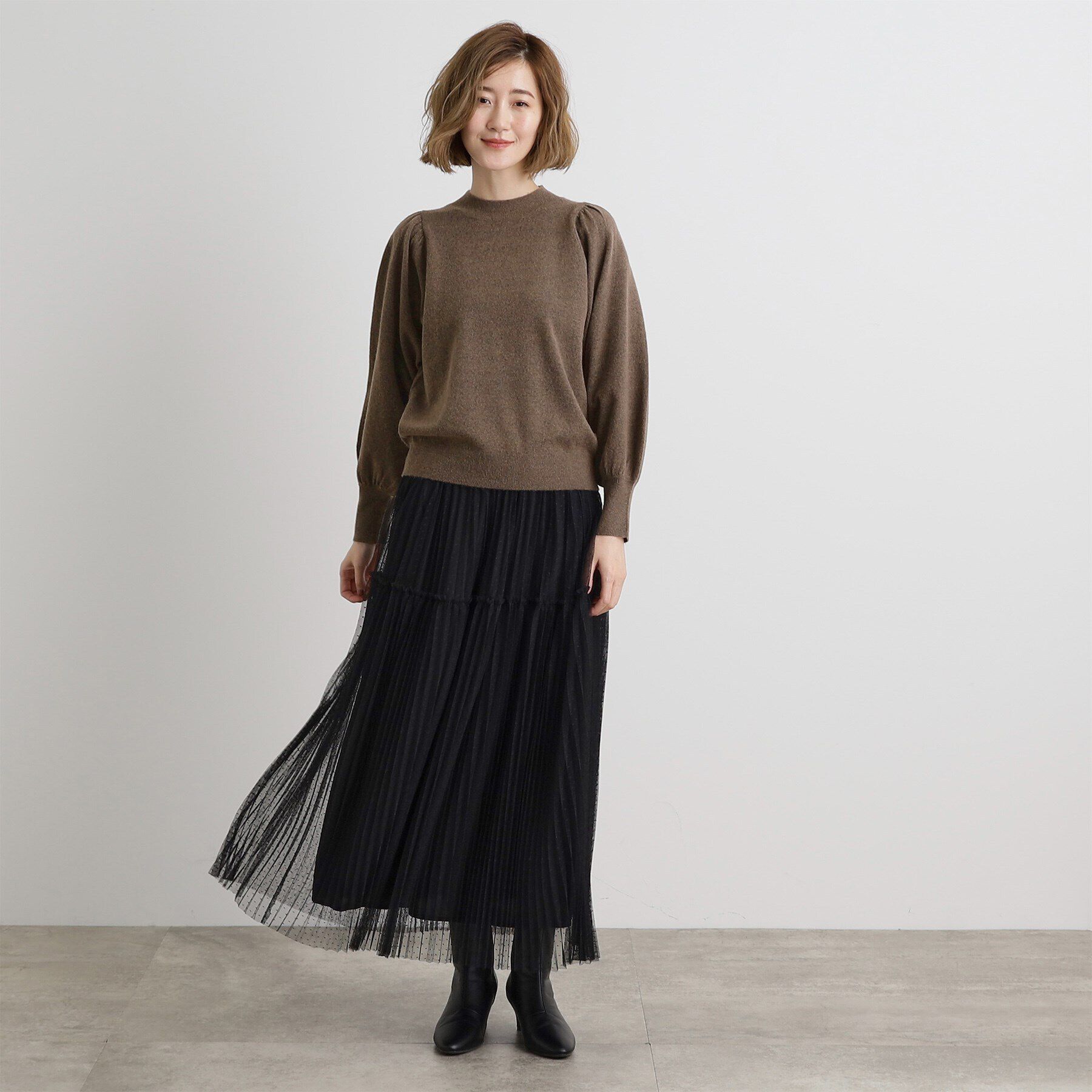 grove「ウールブレンドボリュームスリーブニット」|ニット・セーター|