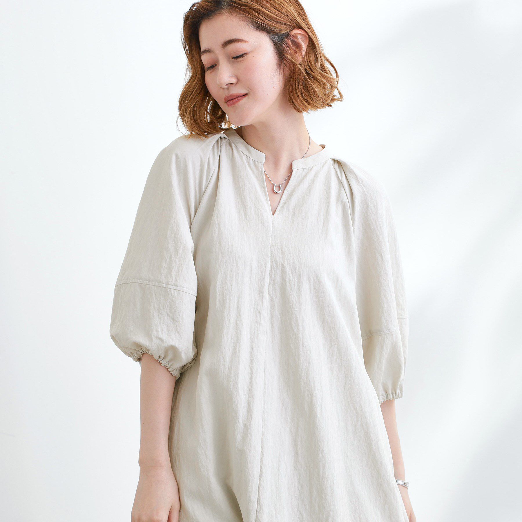 grove「お洒落で快適 ラグランスリーブワンピース」|ワンピース|