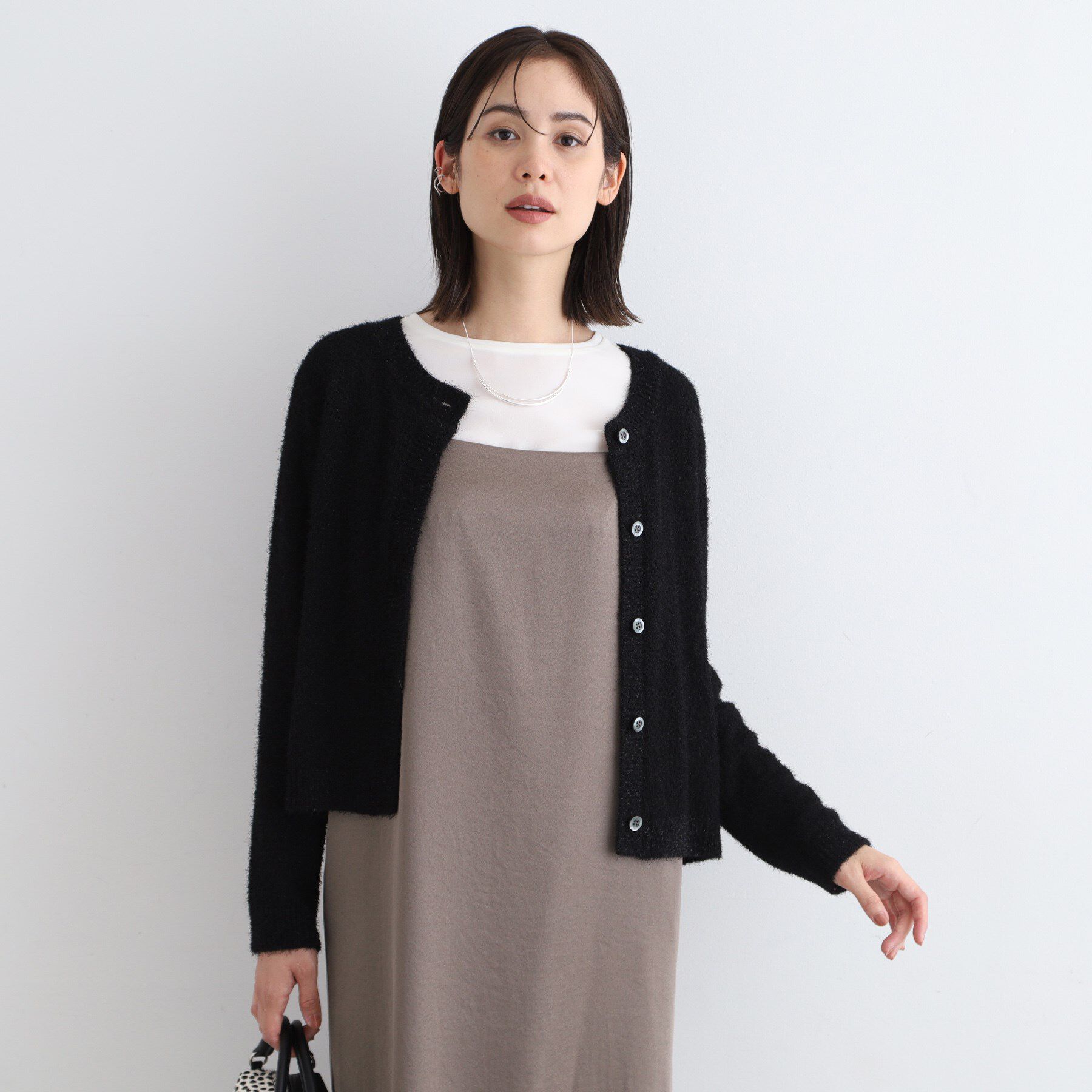 INDIVI「【トレンド】カールラメカーディガンニット」|カーディガン|