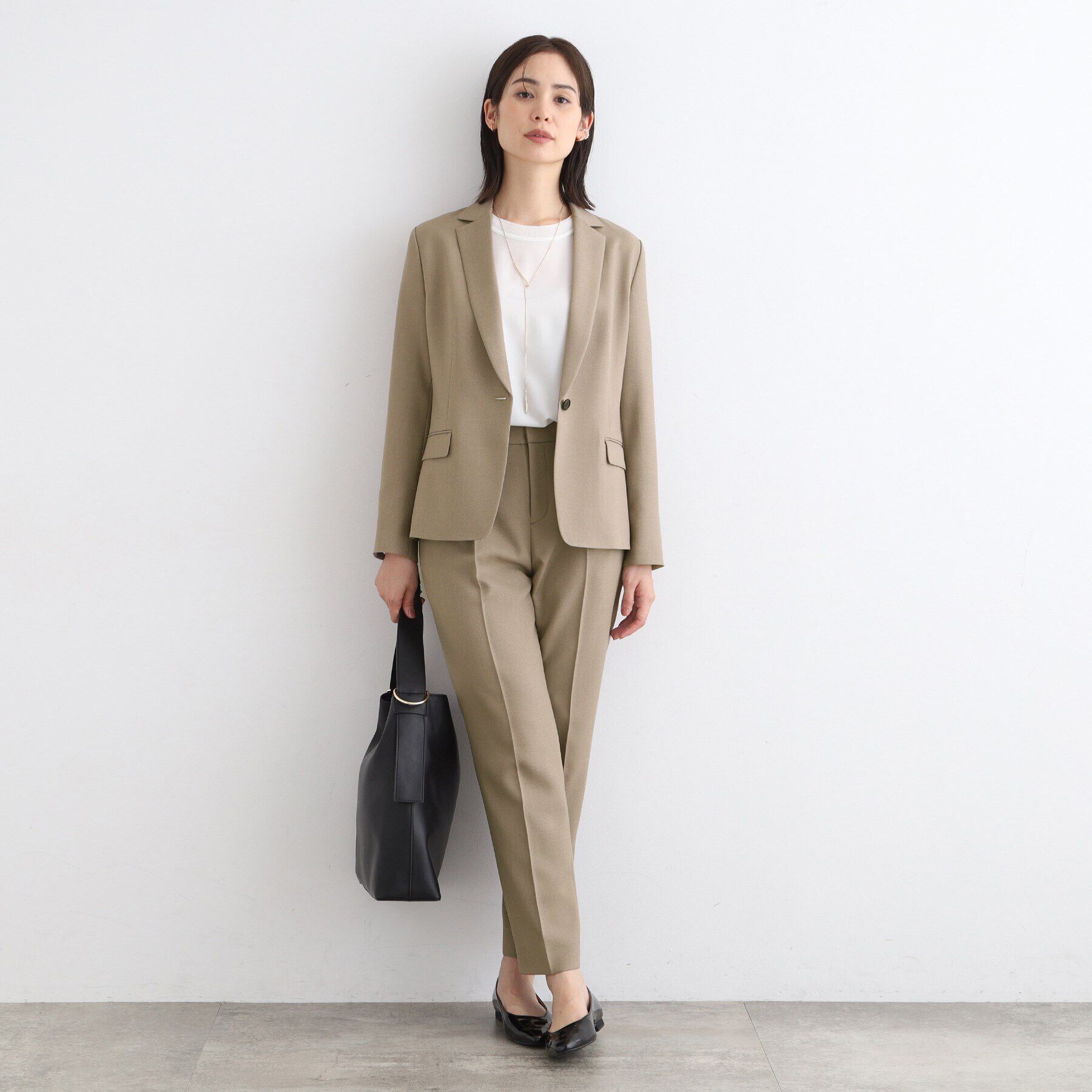 INDIVI「【洗える／UVケア／定番スーツ】ウール調テーラードカラージャケット」|スーツ|