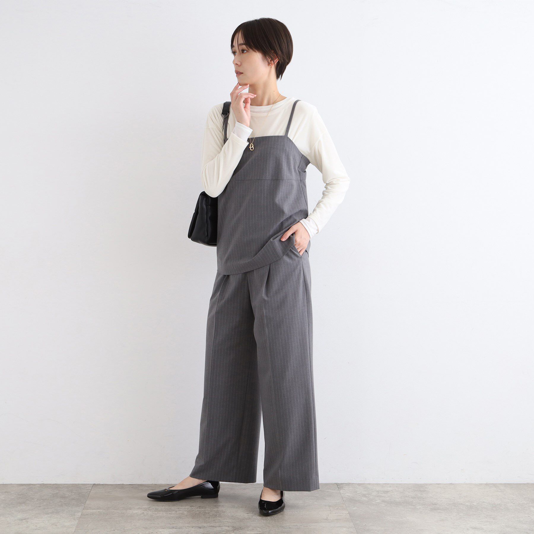 INDIVI「【洗える】コンパクトベロアカットソー」|Tシャツ・カットソー|