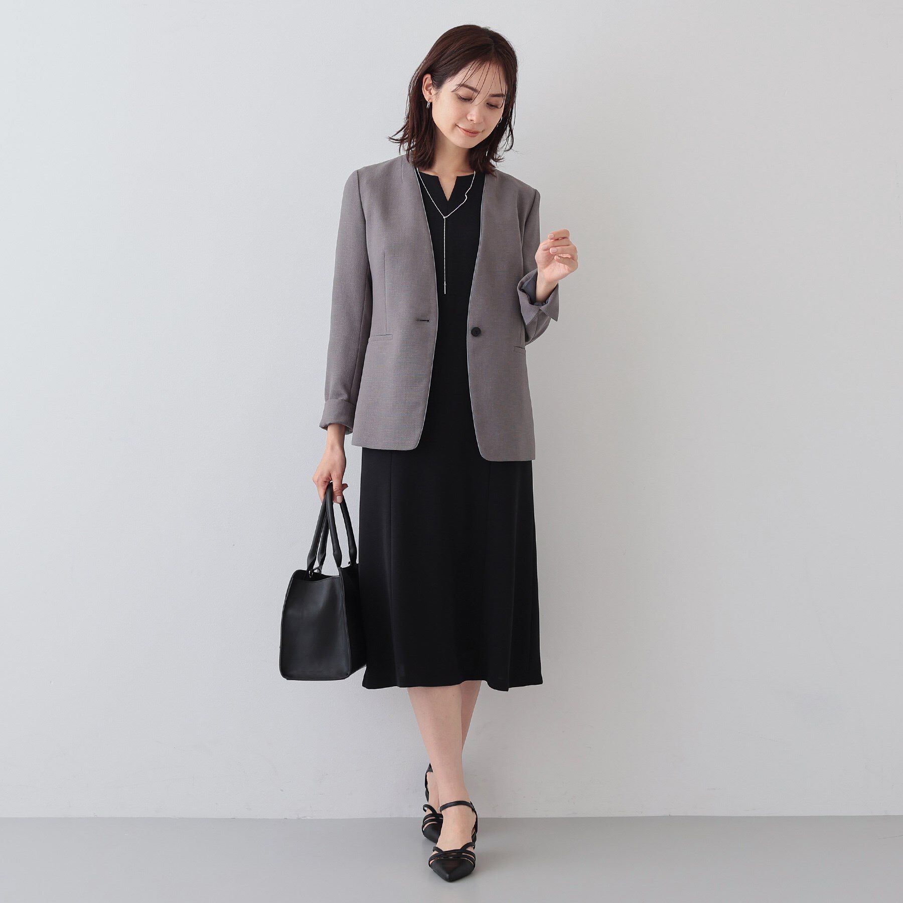 INDIVI「【着る日傘/遮熱/UVケア】フィット＆フレアワンピース」|ワンピース|