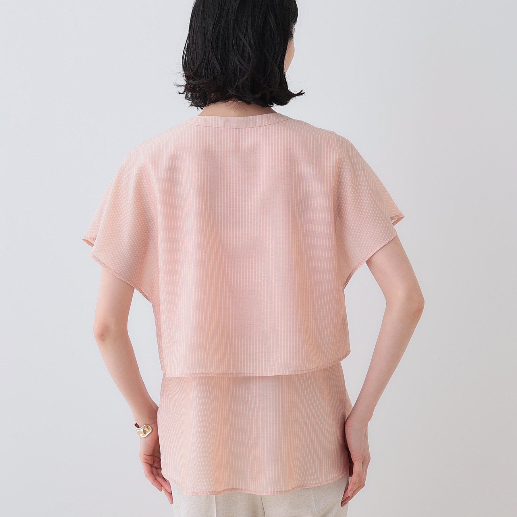 INDIVI「新色登場！【洗える／エアリー】ティアードブラウス」|シャツ・ブラウス|