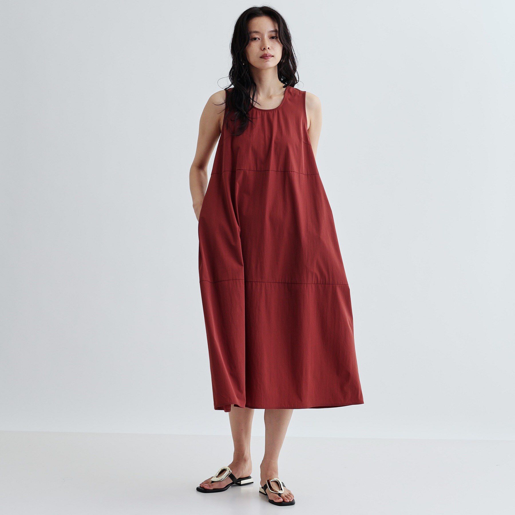 GALLEST「コクーンフォルムワンピース」|ワンピース|ブラウン(043)