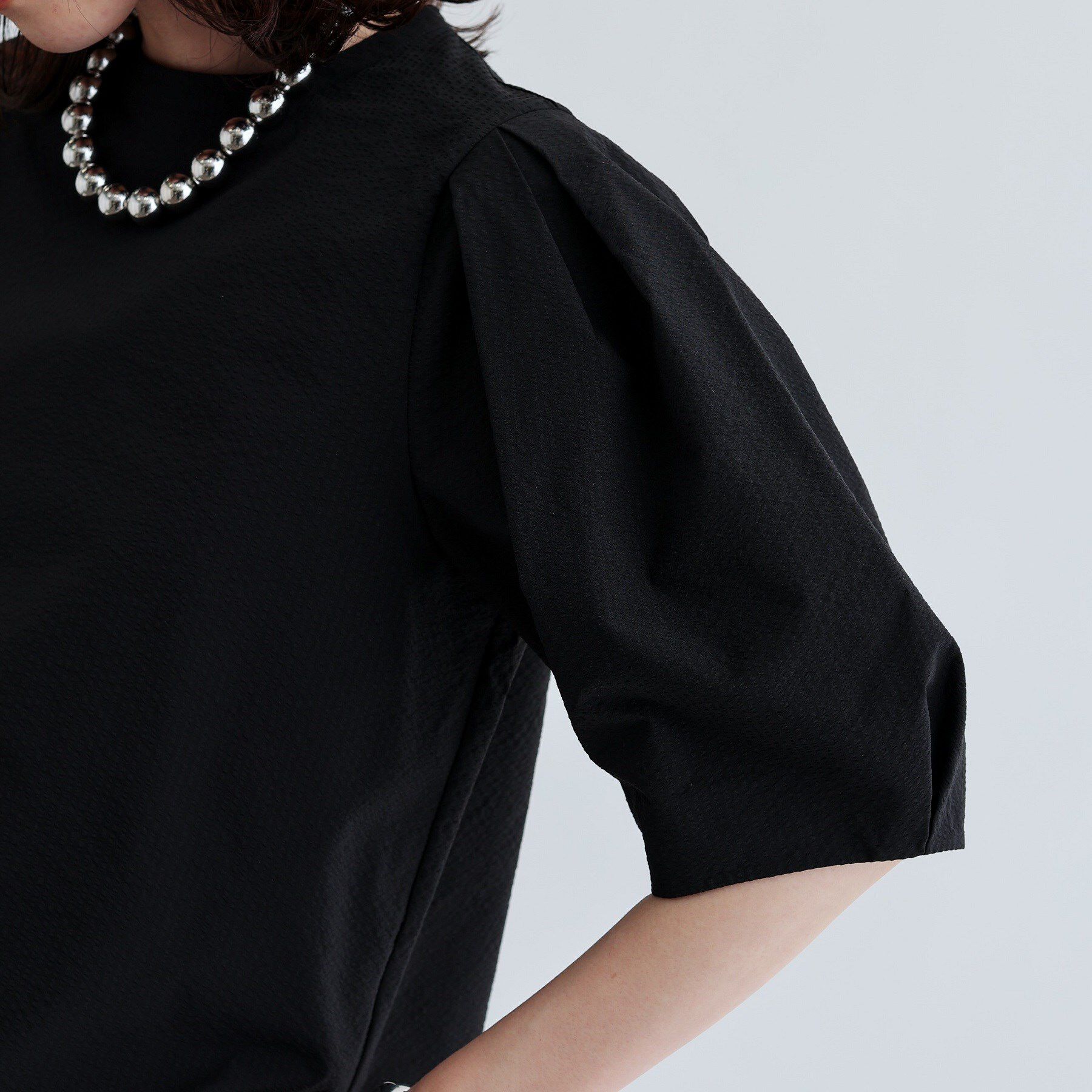 GALLEST「【セットアップ可能】ストライプサッカーブラウス」|シャツ・ブラウス|