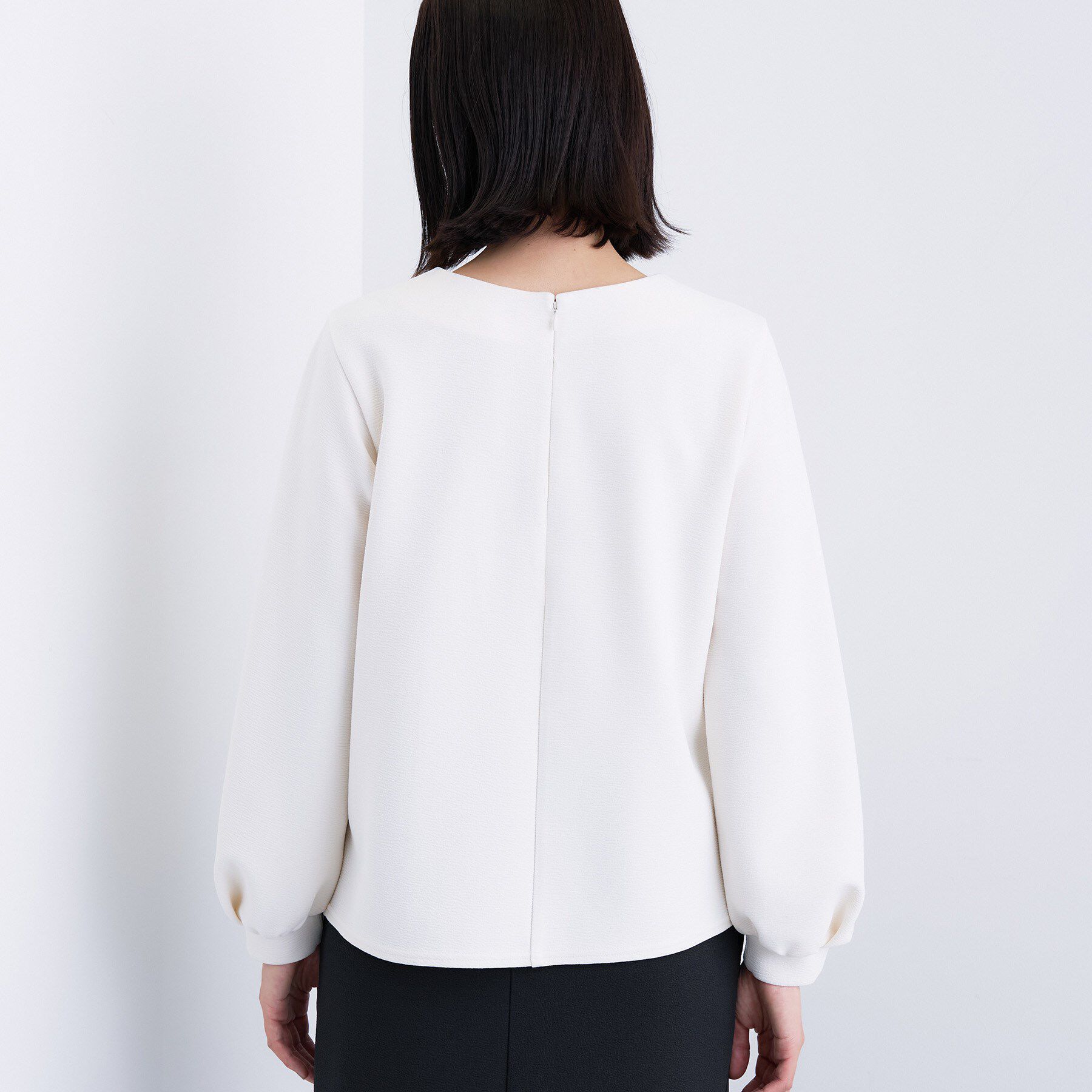 INDIVI「【SETUP可能／袖コンシャス】ダンボールジャージトップス」|Tシャツ・カットソー|