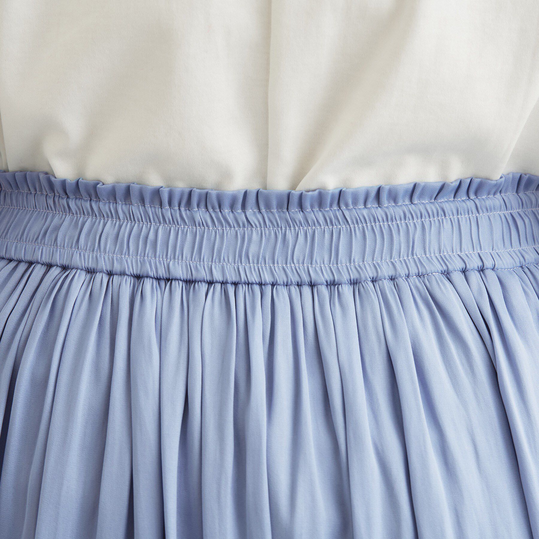 INDIVI「【洗える／丈調整可能】ギャザーフレアスカート」|スカート|