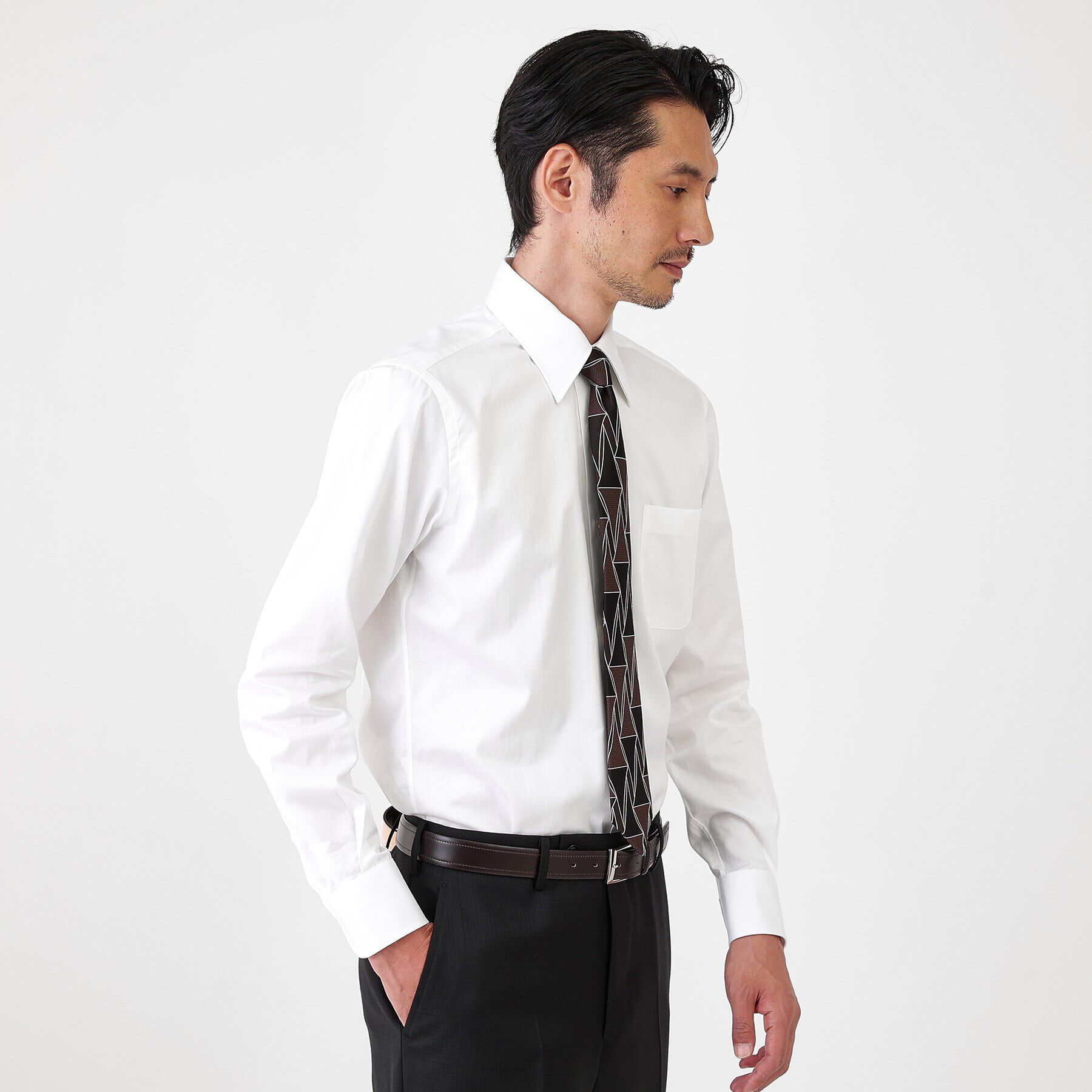 TAKEO KIKUCHI「【Made in JAPAN】ブライト ヘリンボン ドレスシャツ」|シャツ・ブラウス|