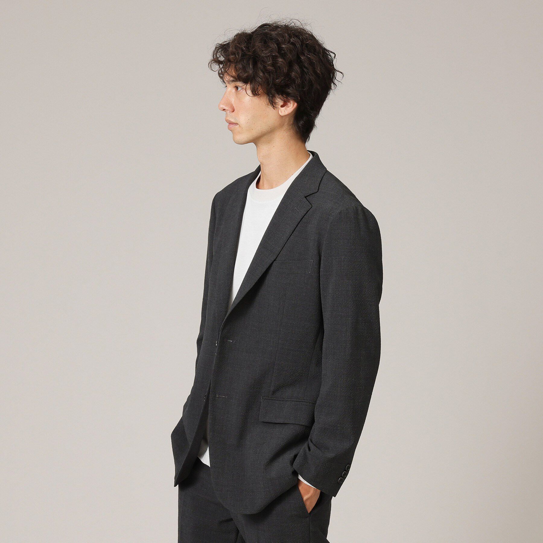 TAKEO KIKUCHI「オータム サッカー ジャケット」|テーラードジャケット|