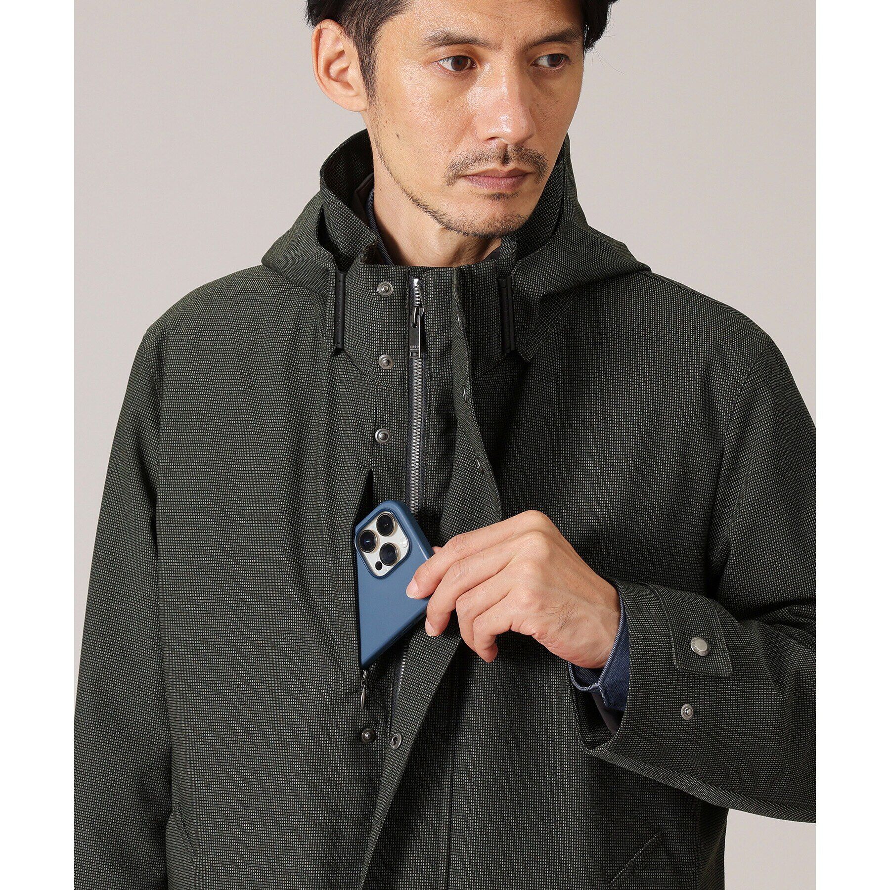 TAKEO KIKUCHI「【3WAY】ドビー ダウンライナー付 ブルゾン」|ブルゾン・スタジャン|