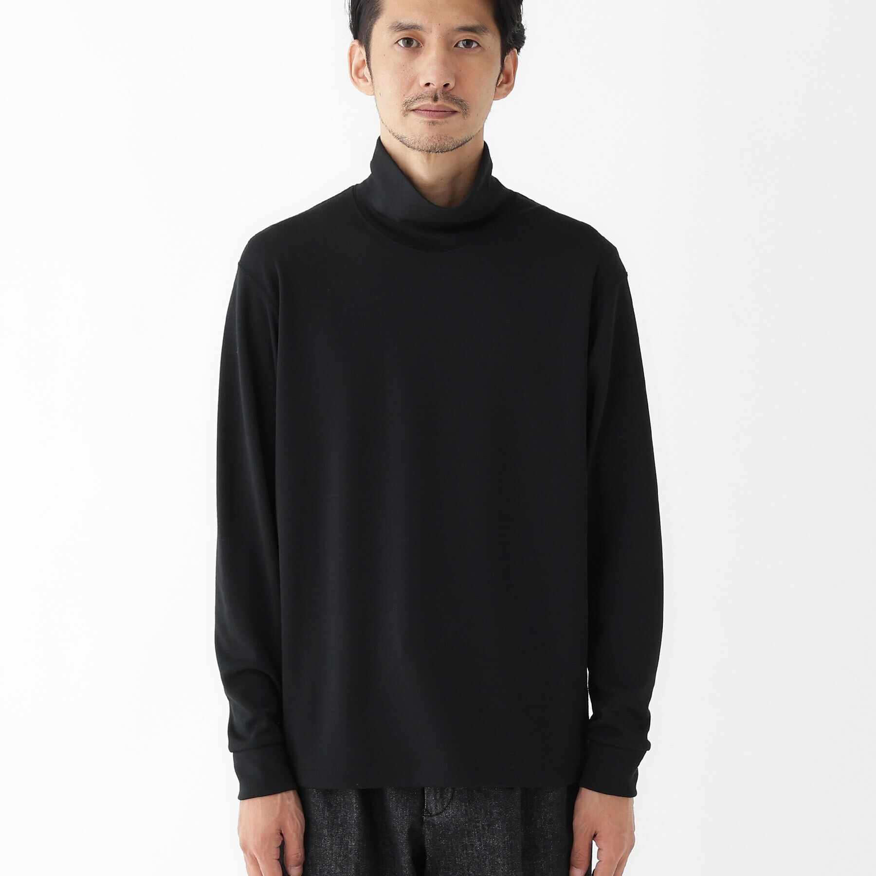 TAKEO KIKUCHI「【THE FLAGSHIP】ウール混 オフネック プルオーバー」|Tシャツ・カットソー|