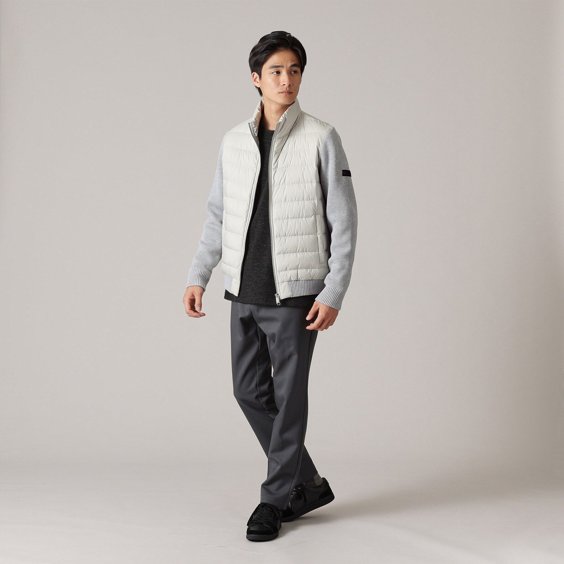 TAKEO KIKUCHI「【コンパクトダウン】ニットコンビ ダウンブルゾン」|ブルゾン・スタジャン|