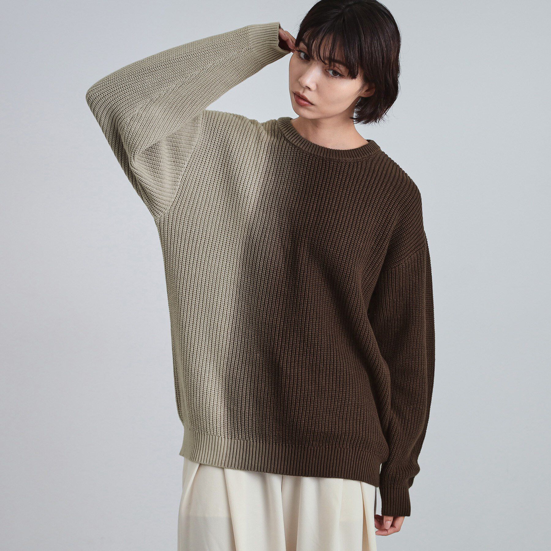 tk.TAKEO KIKUCHI「グラデダイニットプルオーバー」|ニット・セーター|