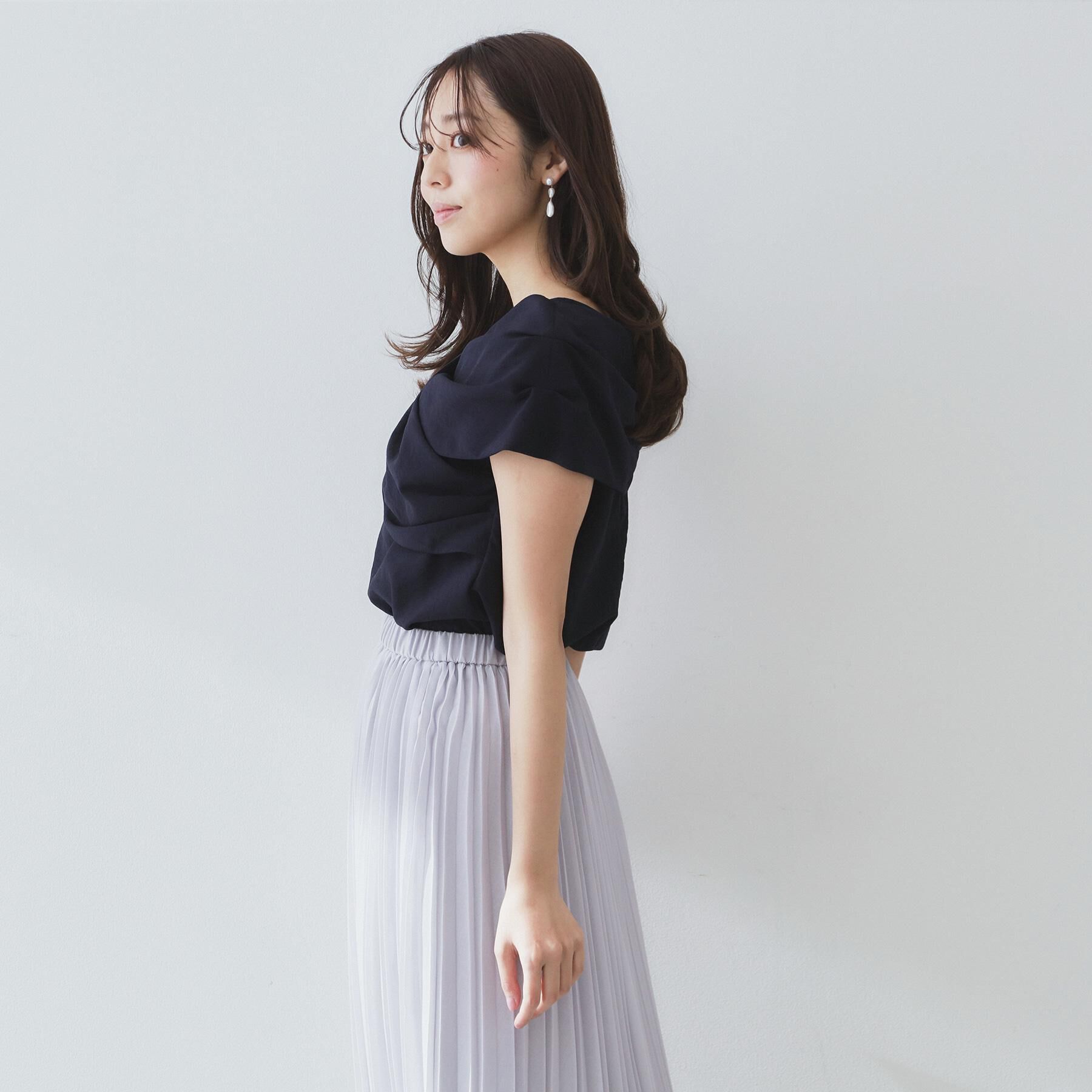 index「ビッグリボンショールブラウス【洗濯機洗い可/吸水速乾/防シワ/抗ピル/イージーアイロン】」|シャツ・ブラウス|