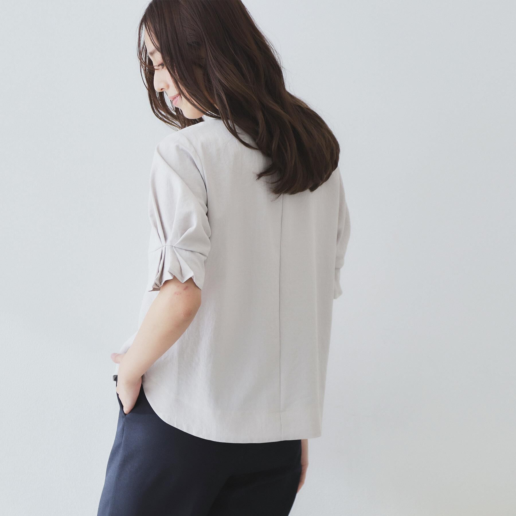 index「《8色展開/XS-LLサイズ》タックパフスリーブブラウス【洗濯機洗い可/吸水速乾/防シワ/抗ピル】」|シャツ・ブラウス|