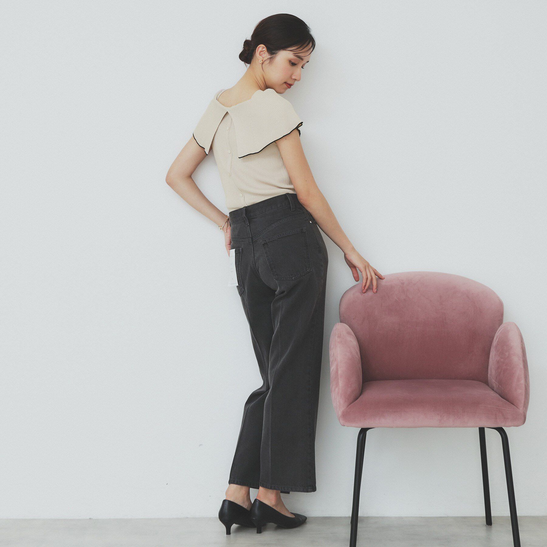 index「前後2wayオフショルビッグカラーニット【洗濯機洗い可/抗ピル】」|ニット・セーター|