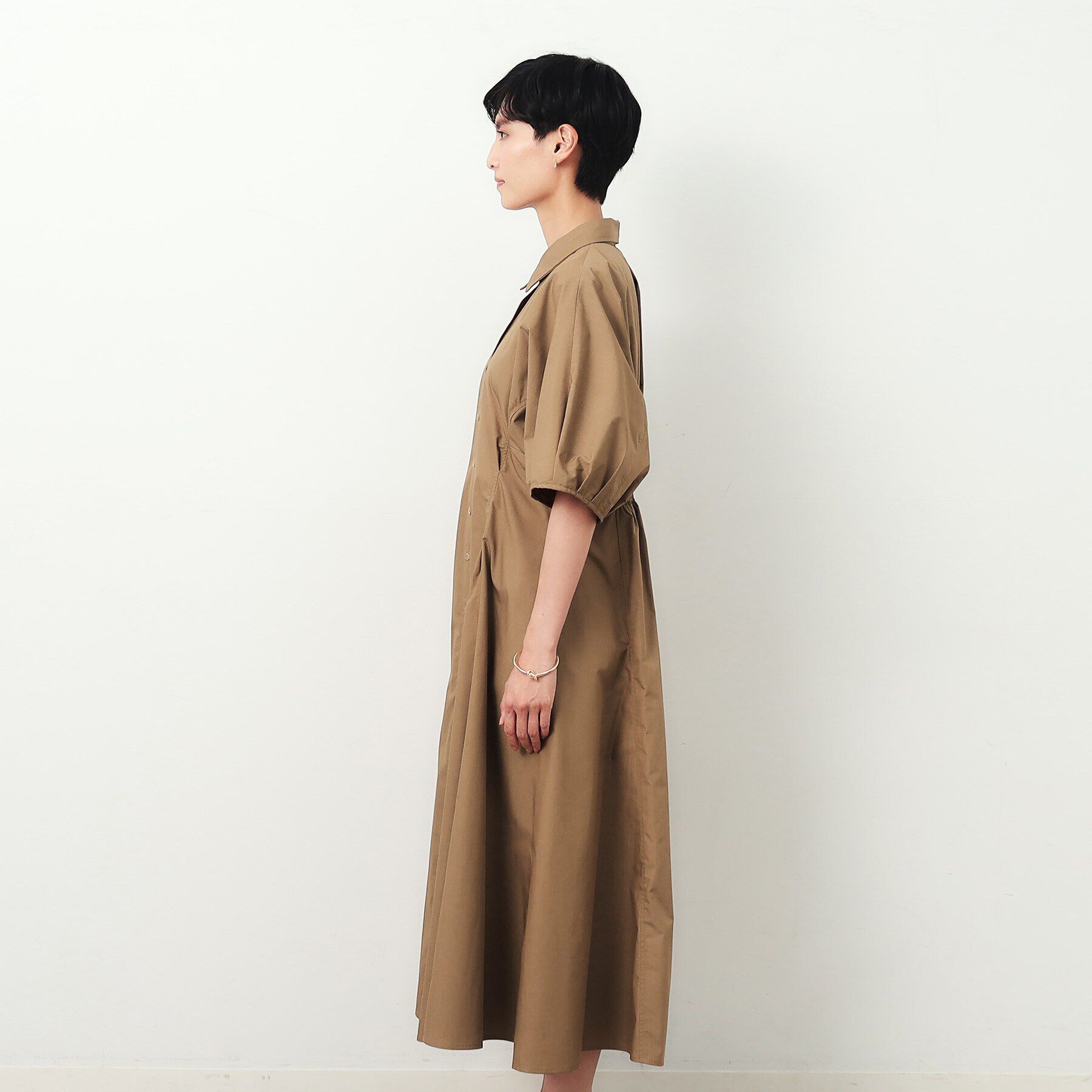 OPAQUE.CLIP「ドルマンスリーブシャツワンピース【洗濯機洗い可】」|ワンピース|