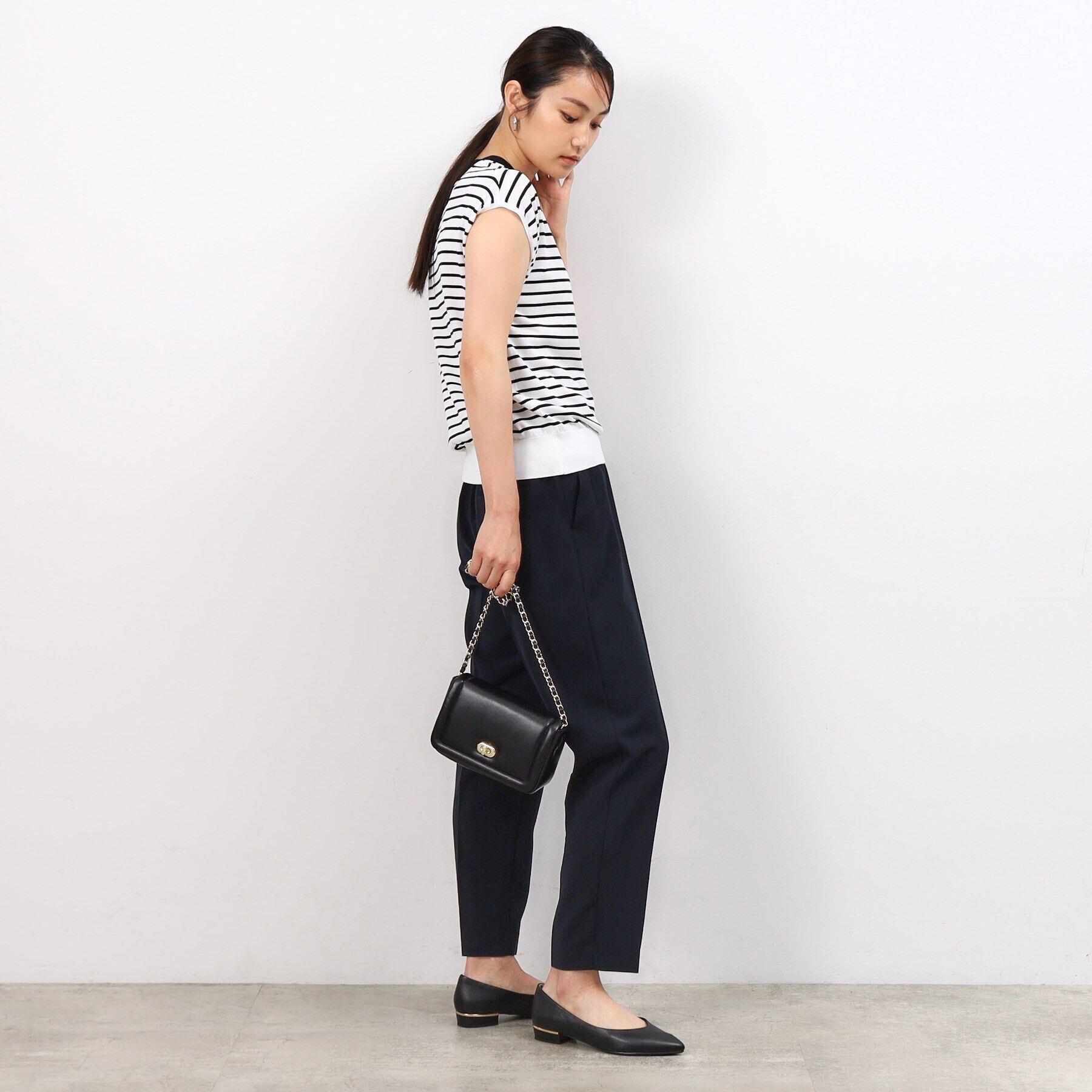 OPAQUE.CLIP「《美人百花掲載》クールタッチボウタイニット【接触冷感/UVケア/洗濯機洗い可】」|ニット・セーター|