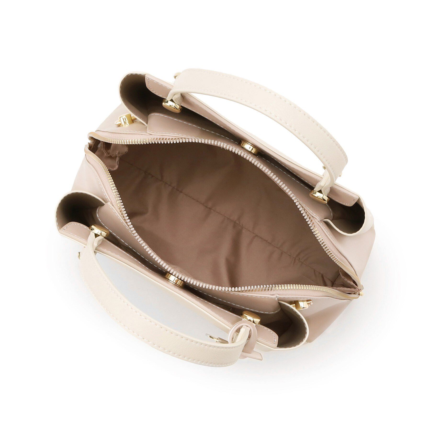 OPAQUE.CLIP「【2WAY】スムース合皮バイカラーミドルボストンバッグ」|ボストンバッグ|