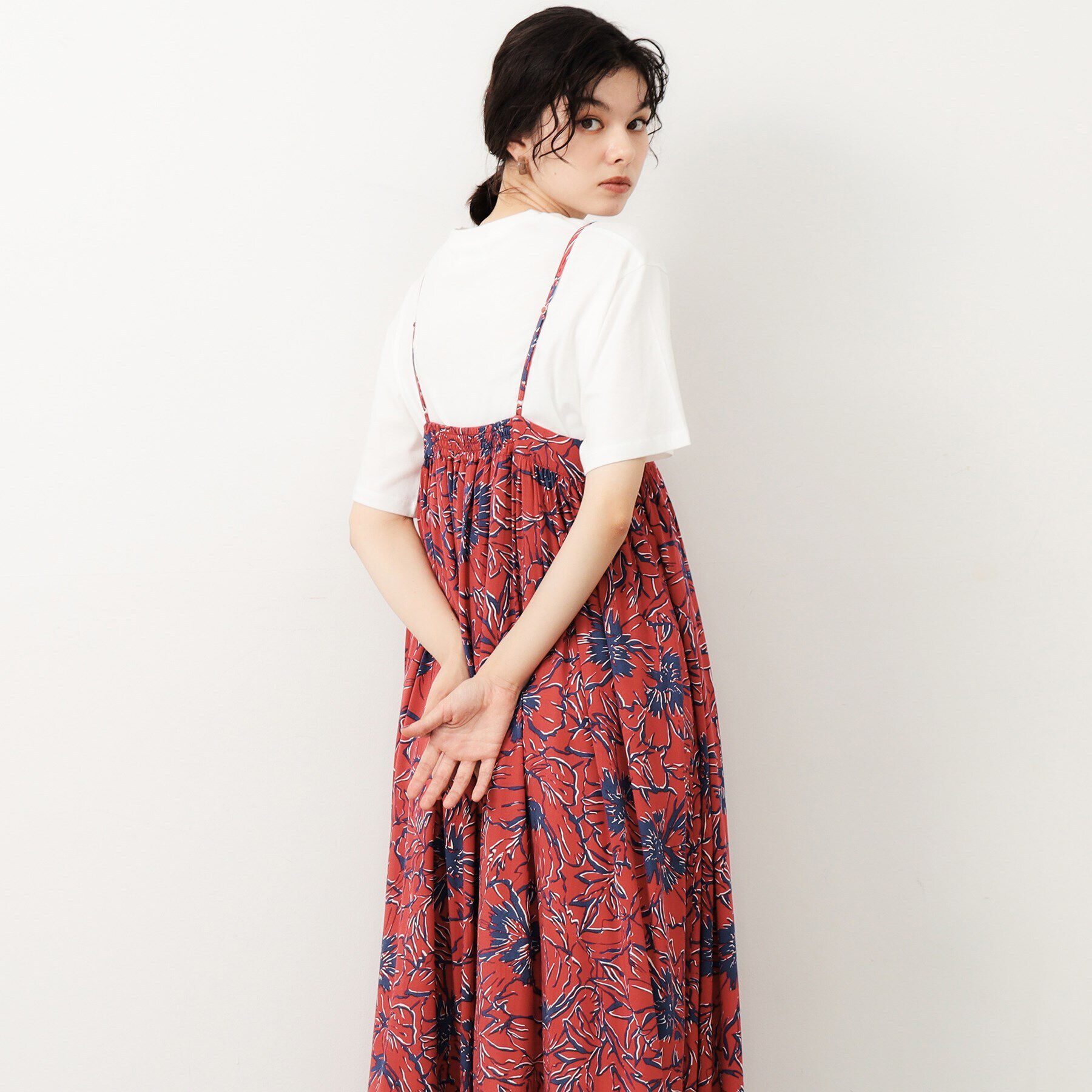 OPAQUE.CLIP「ビックフラワープリントキャミワンピース【洗える】」|ワンピース|