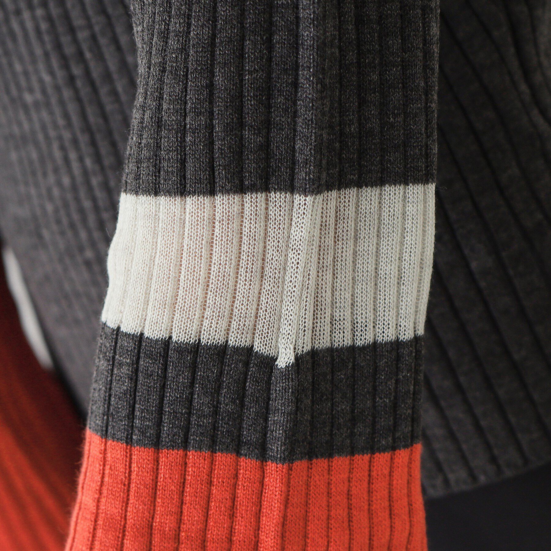 OPAQUE.CLIP「《Oggi掲載》配色フレアースリーブニット【洗濯機洗い可】」|ニット・セーター|