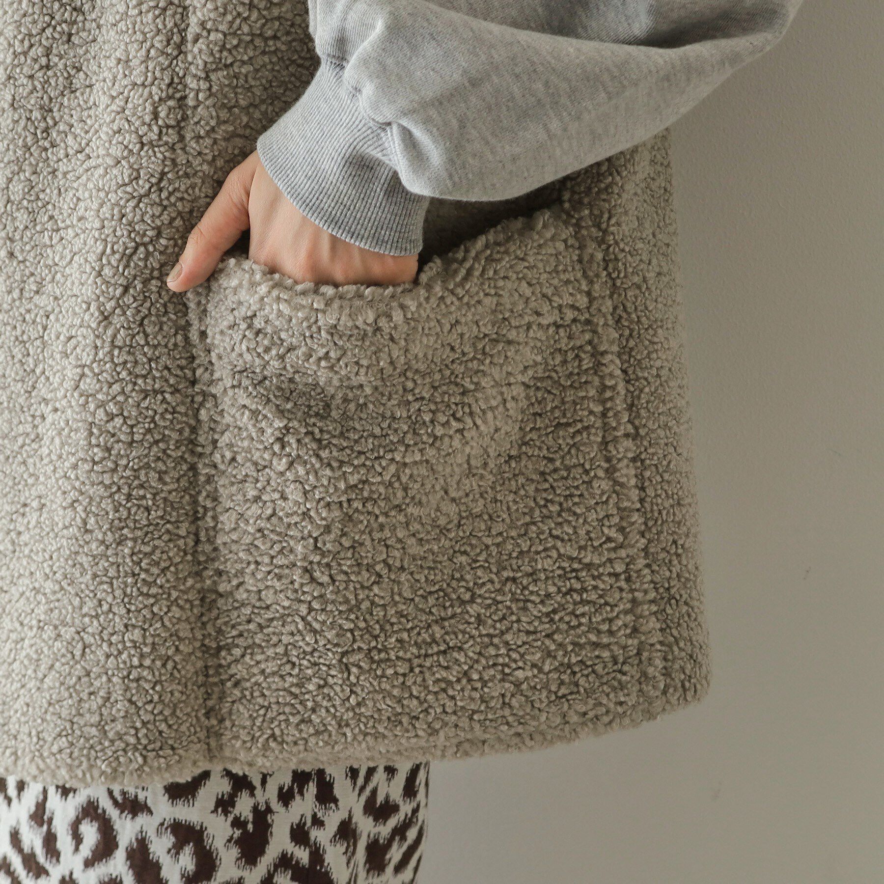 OPAQUE.CLIP「【リバーシブル】ボア&times;レザー調ベスト」|ベスト・ジレ|