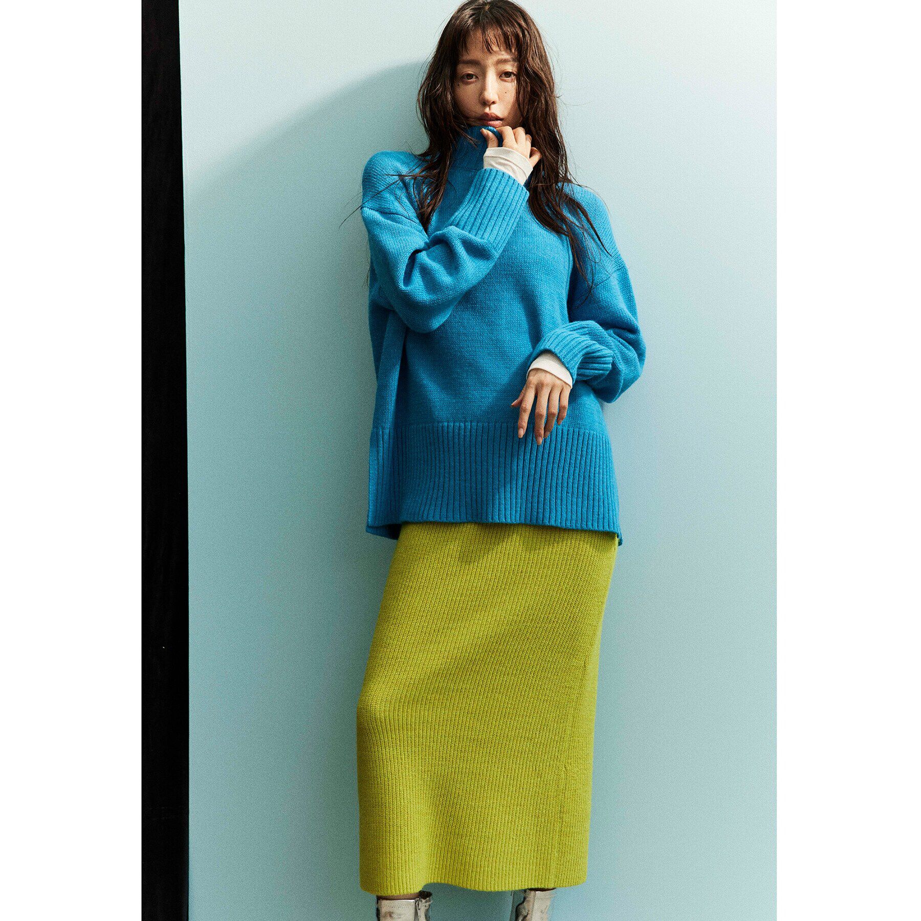 OPAQUE.CLIP「《10color/S-LLsize》ハイネックミドルゲージニット【洗濯機洗い可】」|ニット・セーター|