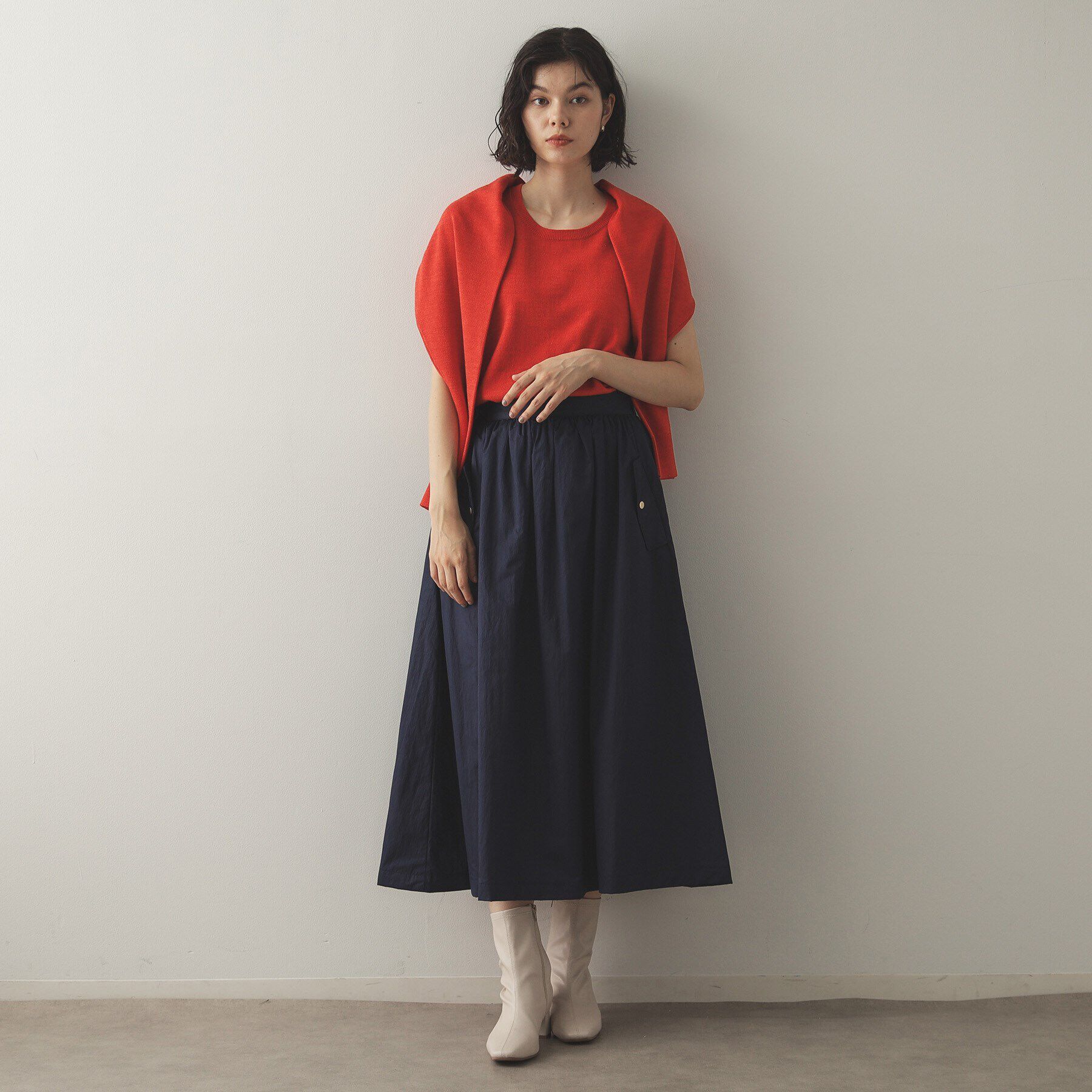 OPAQUE.CLIP「《ツインセット》ボレロ&times;ノースリーブニット【洗濯機洗い可】」|ニット・セーター|