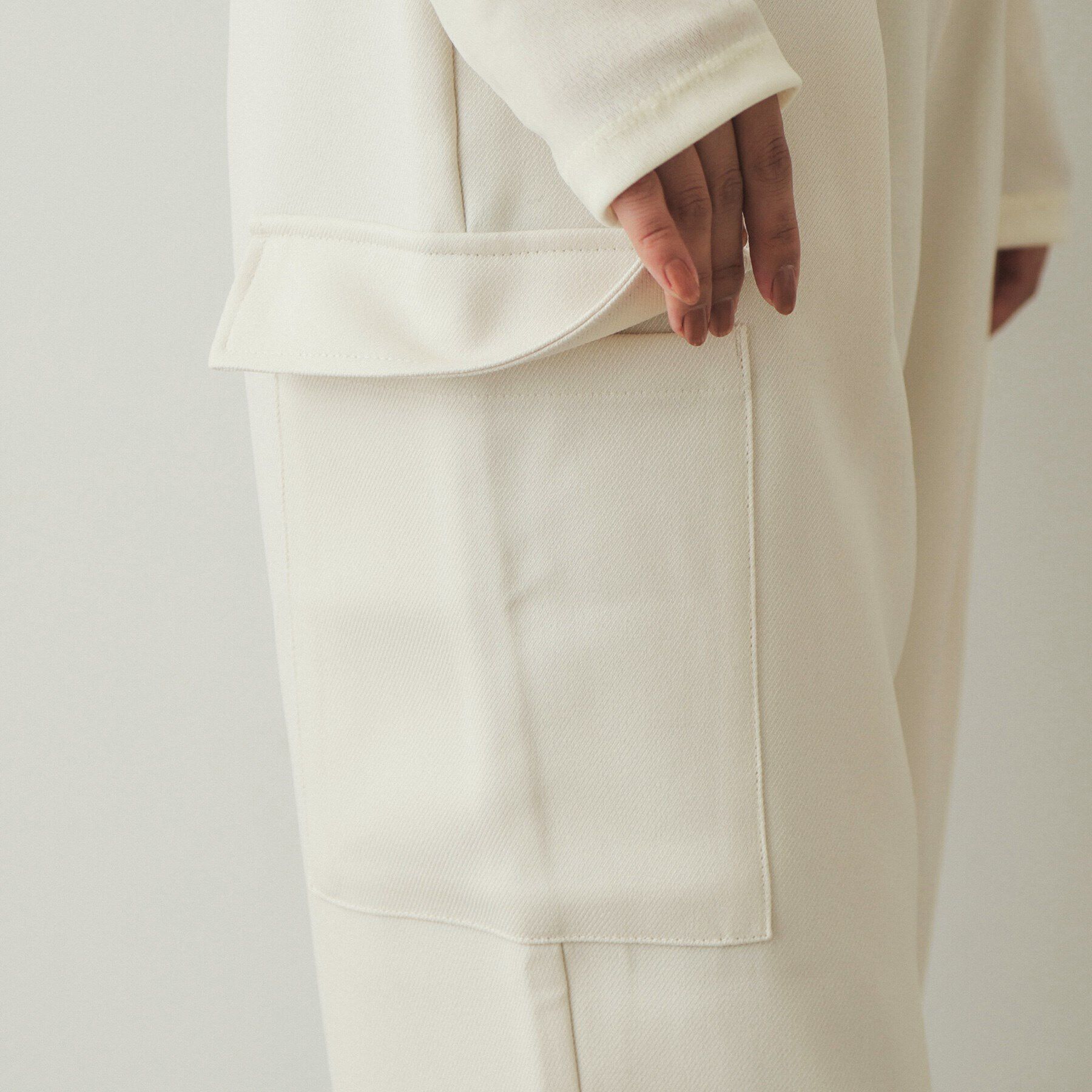 OPAQUE.CLIP「ウールライクカーゴパンツ【洗濯機洗い可】」|その他|