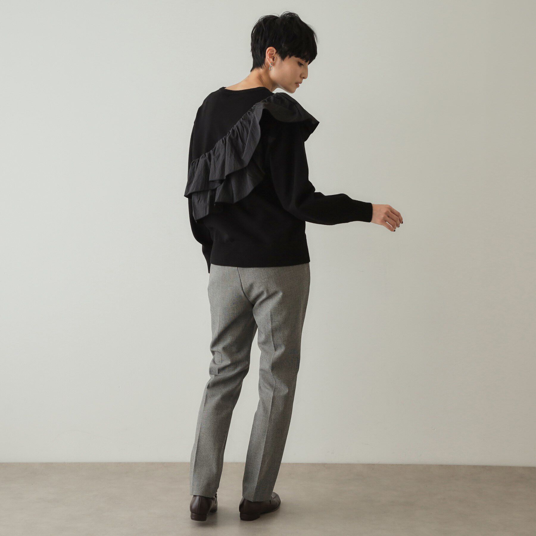 OPAQUE.CLIP「ダブルフリルドッキングニット【洗濯機洗い可】」|ニット・セーター|