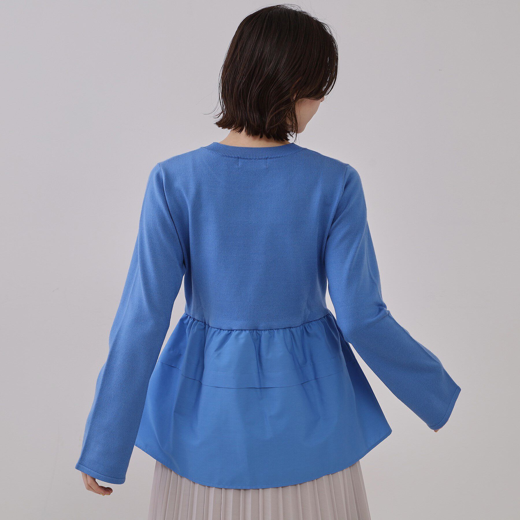 OPAQUE.CLIP「ペプラムドッキングニット【洗濯機洗い可】」|ニット・セーター|