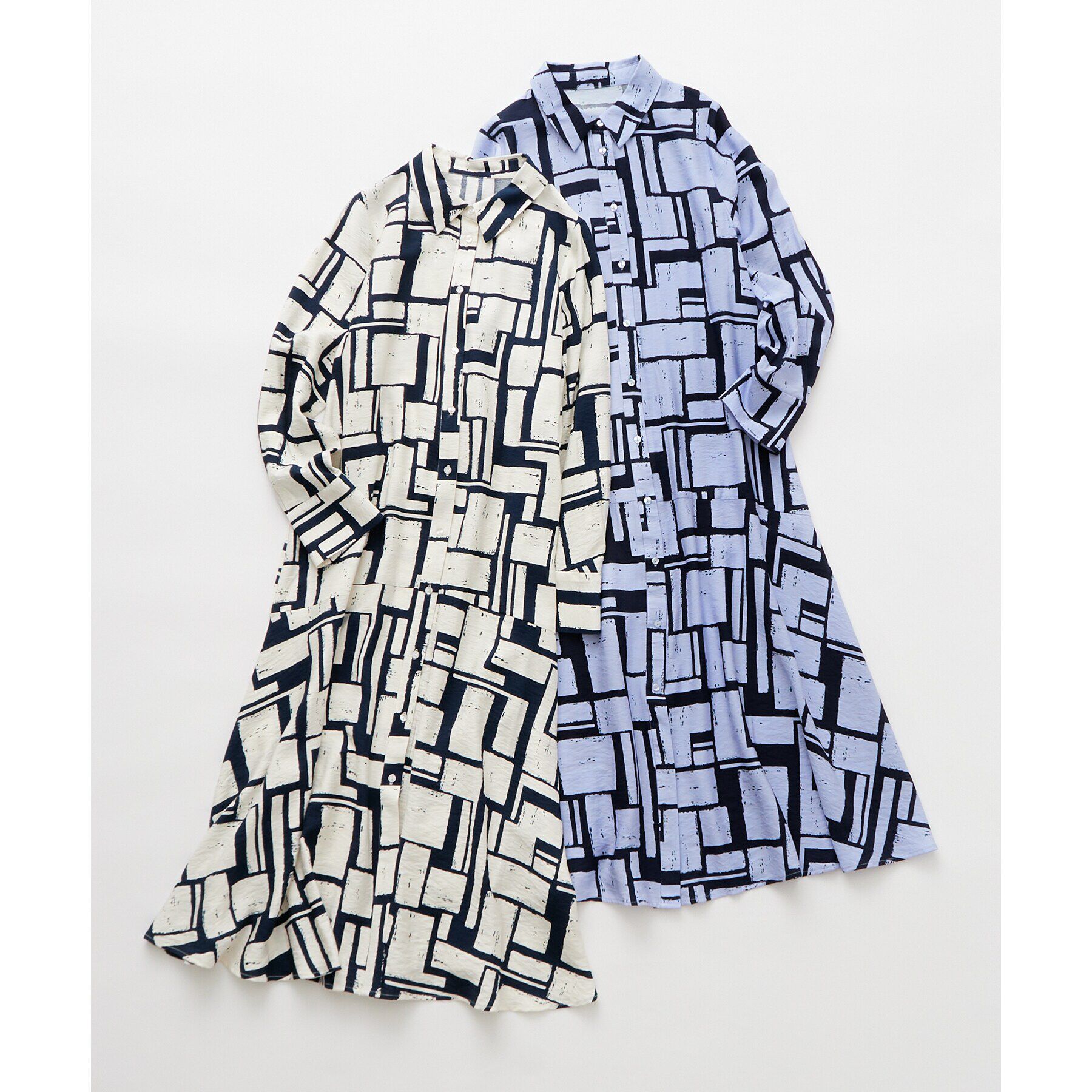 OPAQUE.CLIP「ジオメトリックプリントワンピース」|ワンピース|