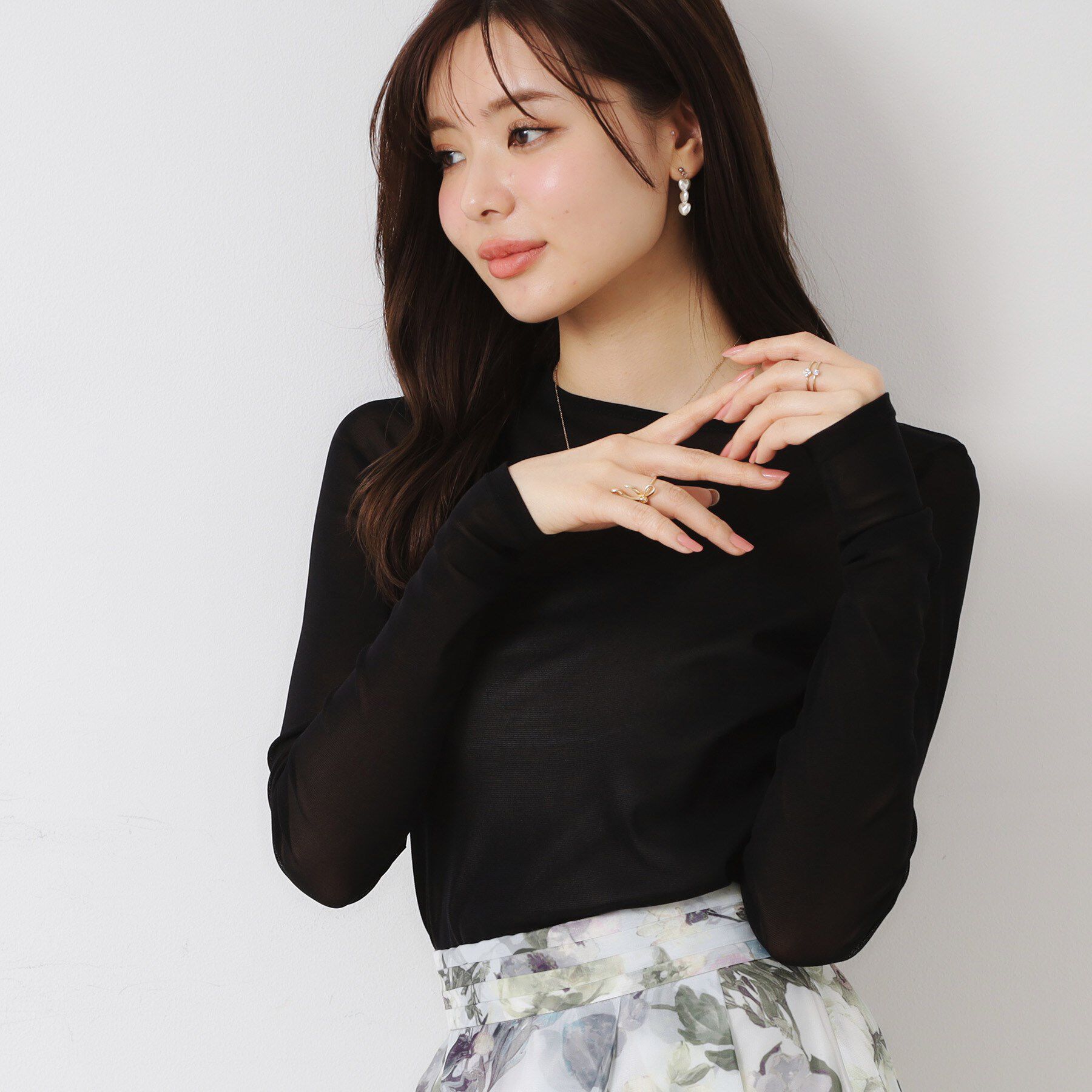 Couture broach「チュールクルーネックTシャツ」|Tシャツ・カットソー|